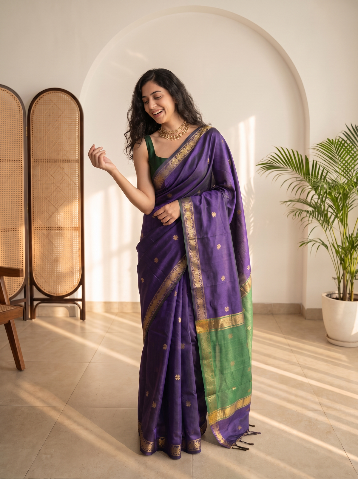 Nayab Maheshwari Cotton Saree