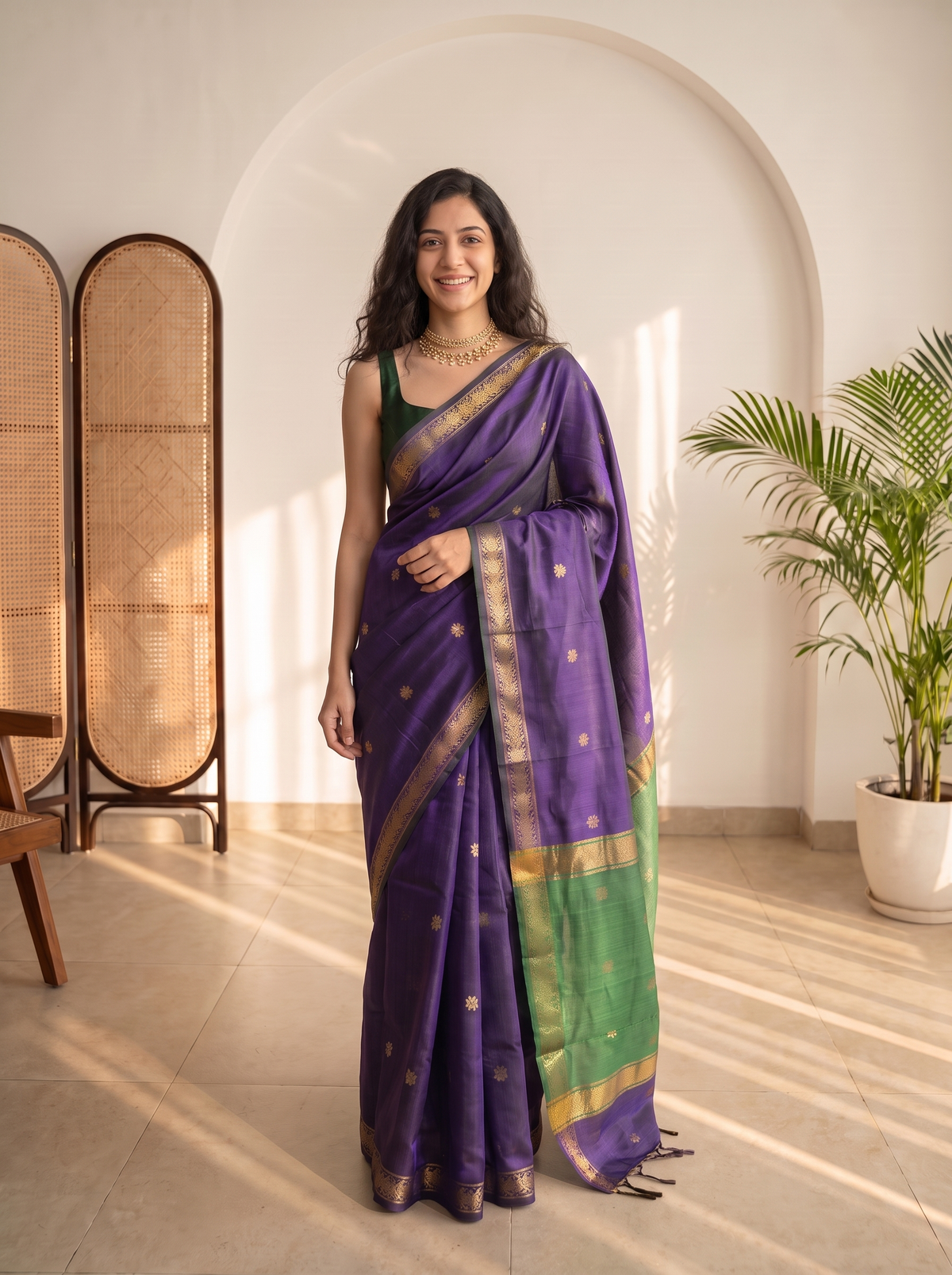 Nayab Maheshwari Cotton Saree