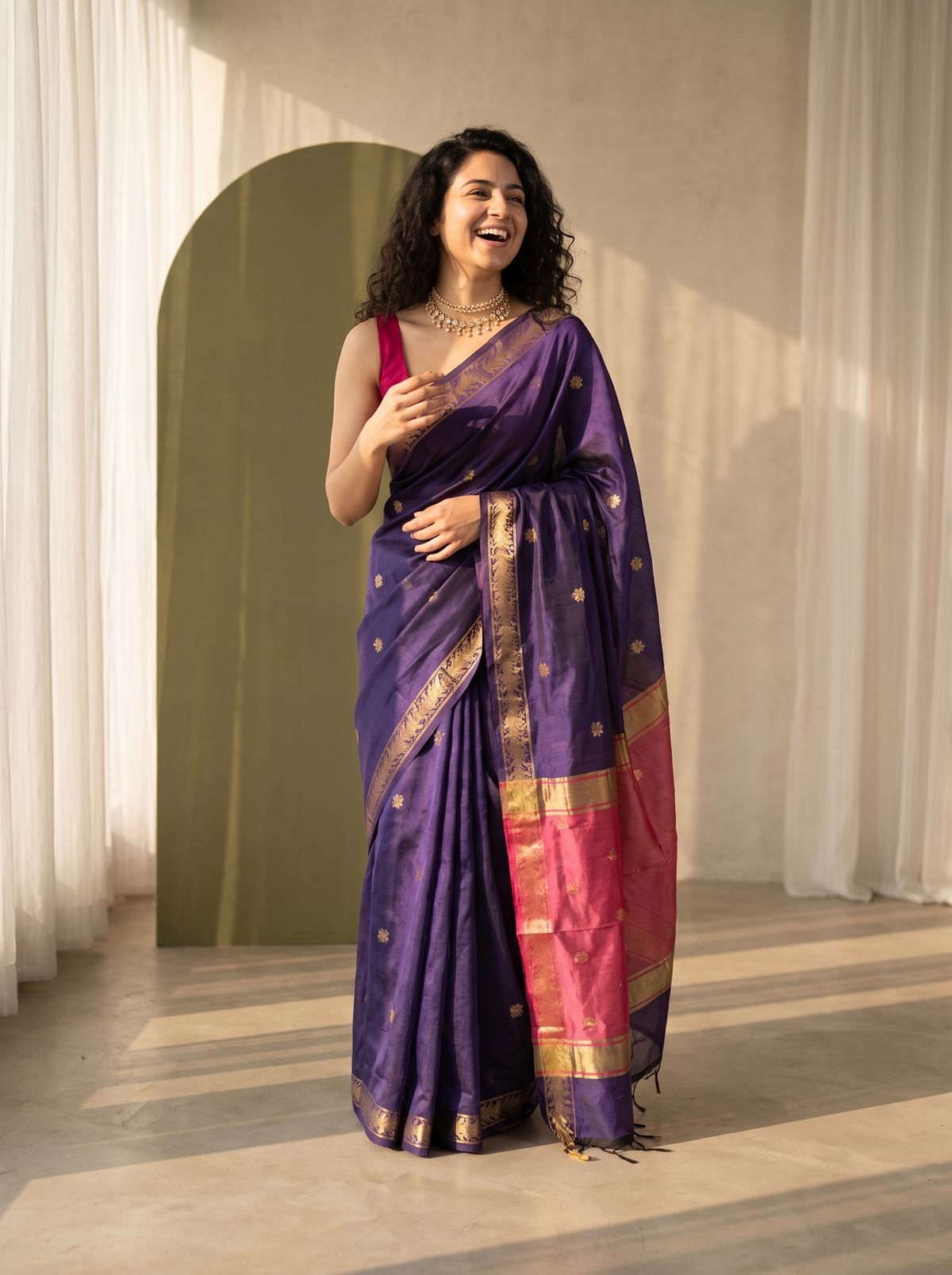 Amaira Maheshwari Cotton Saree