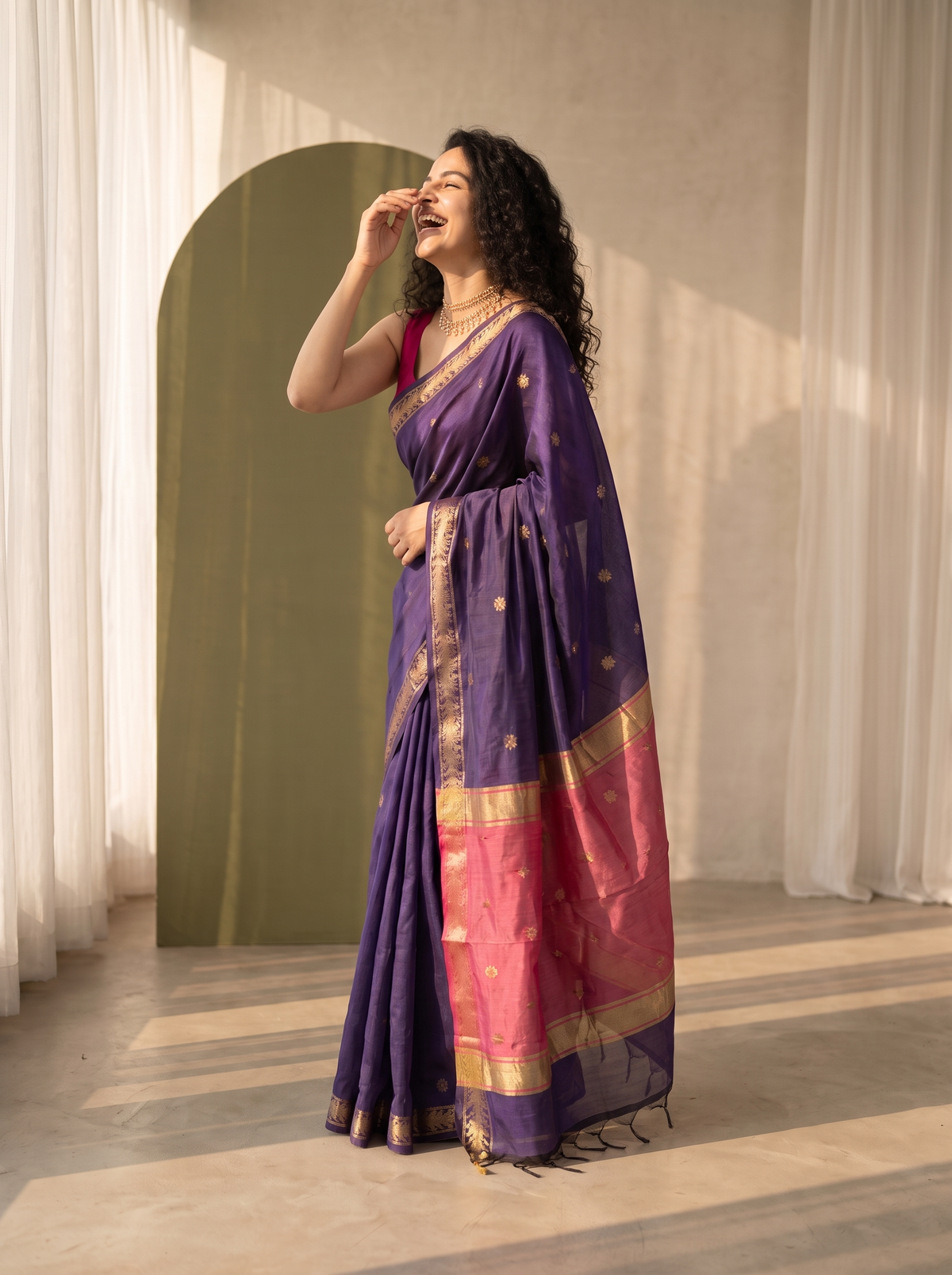 Amaira Maheshwari Cotton Saree