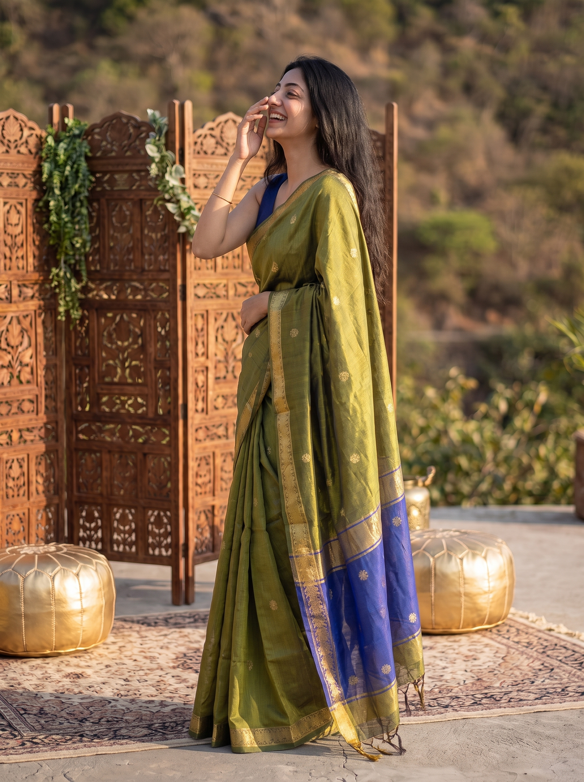 Aarunya Maheshwari Cotton Saree