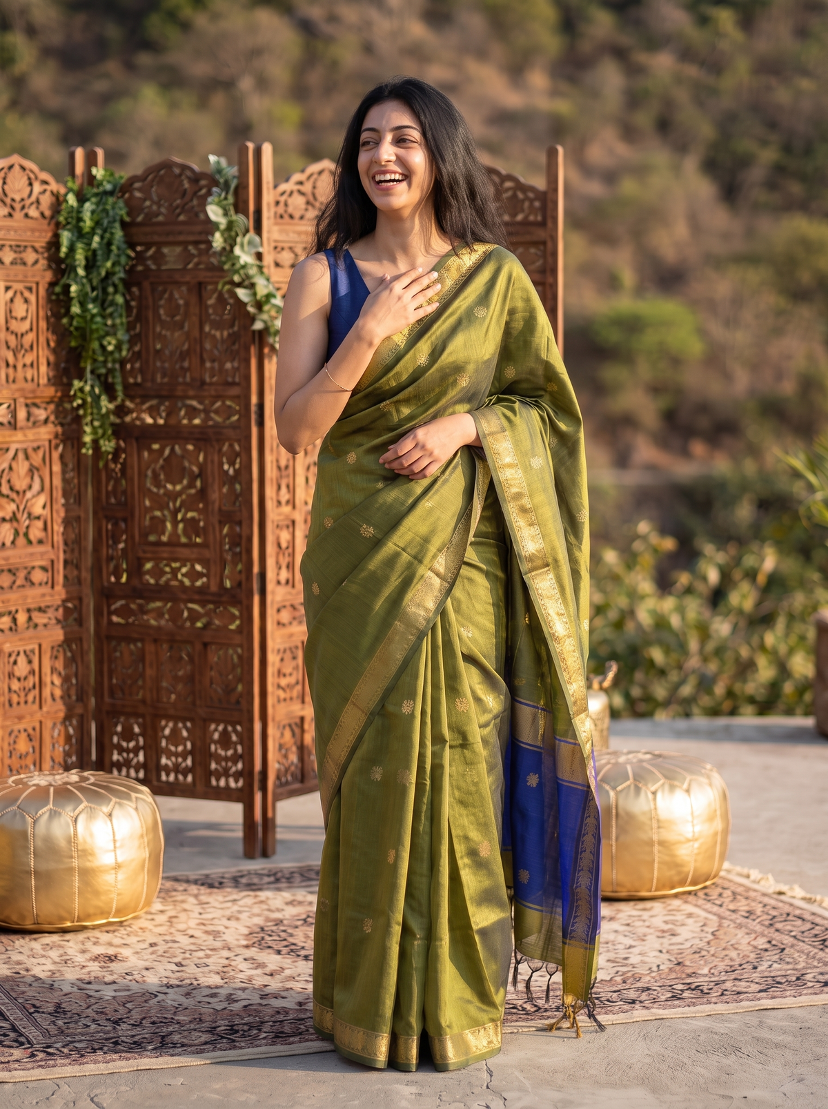 Aarunya Maheshwari Cotton Saree