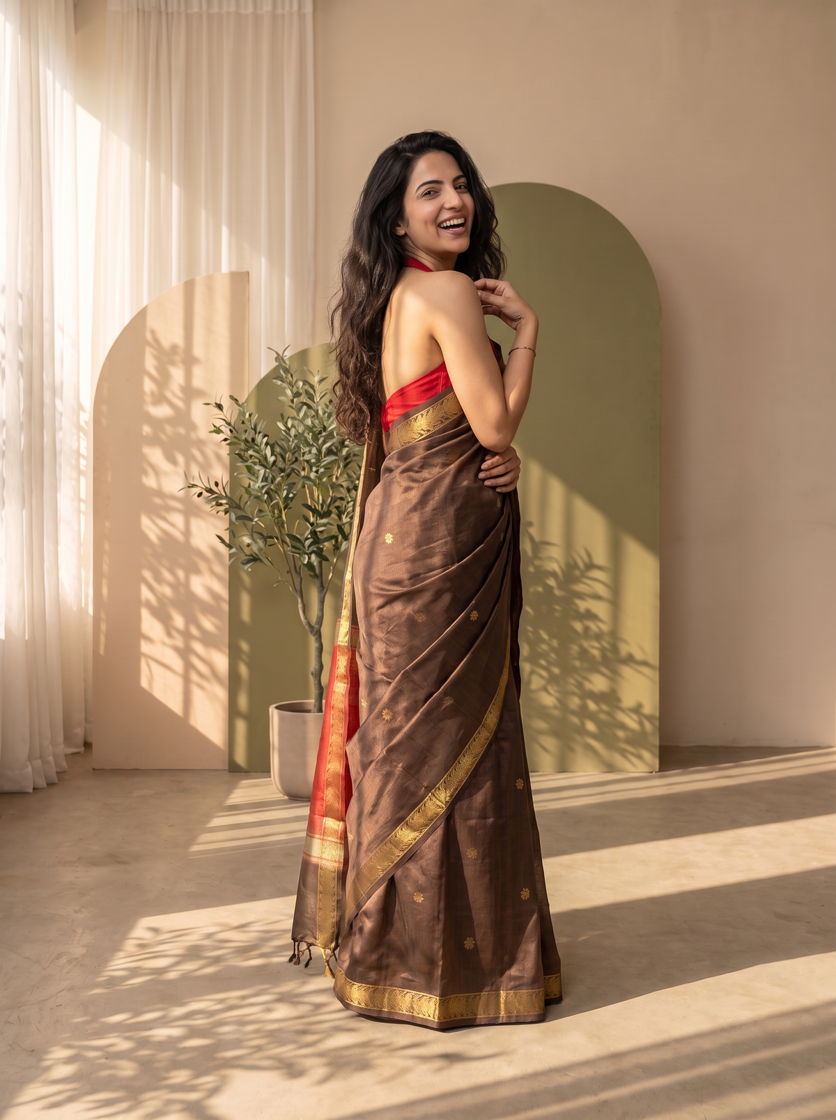 Lalvya Maheshwari Cotton Silk Saree