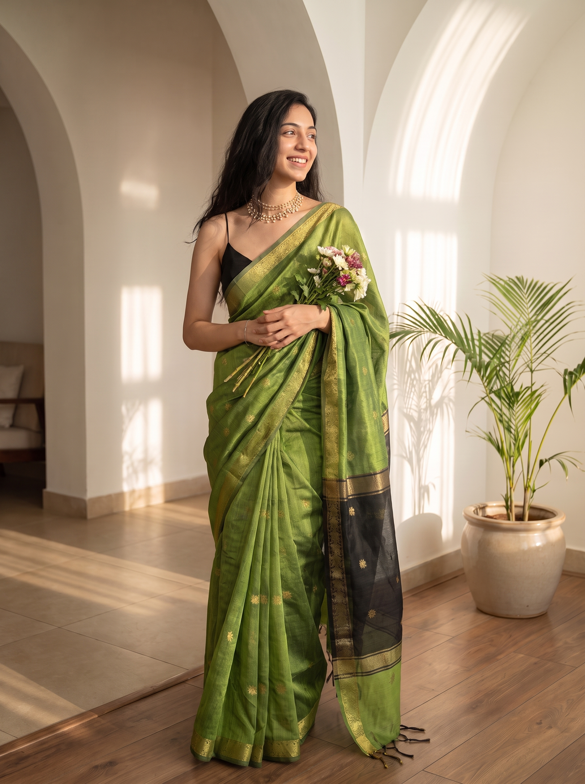 Mehervira Banarasi Cotton Saree
