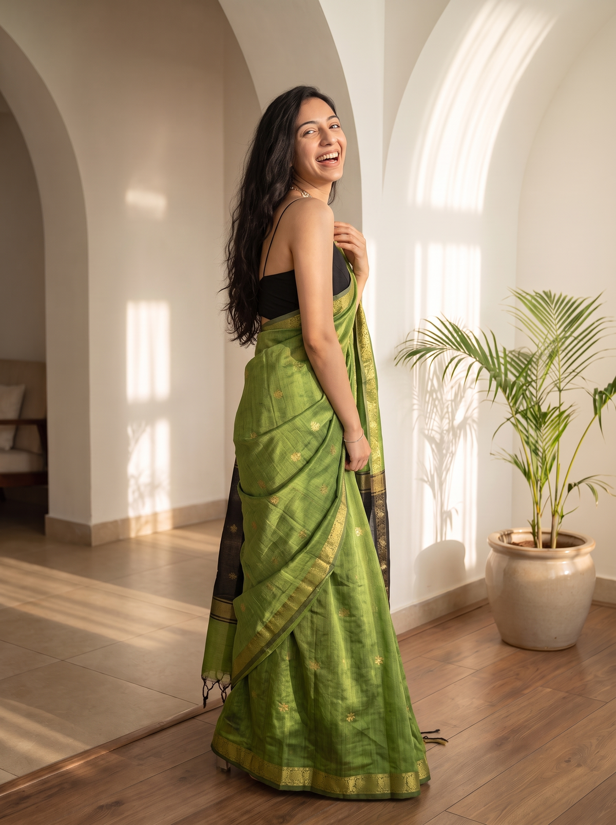 Mehervira Banarasi Cotton Saree