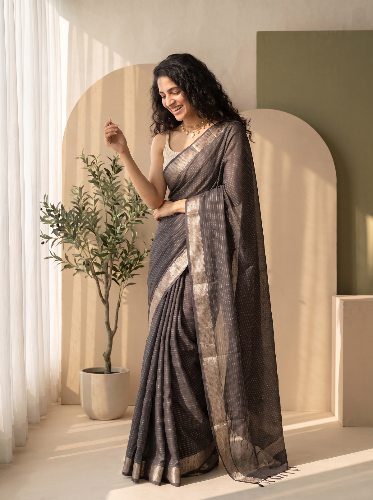 Jheel Jari Silk Saree