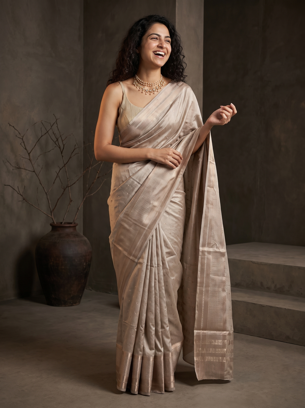Sitara Booti Jari Silk Saree
