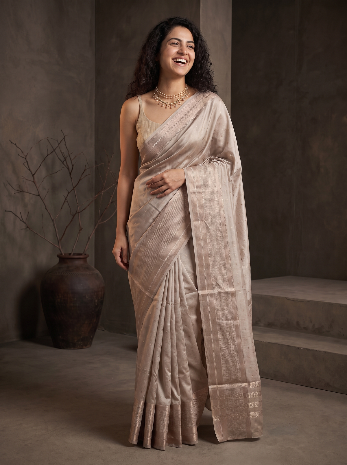 Sitara Booti Jari Silk Saree
