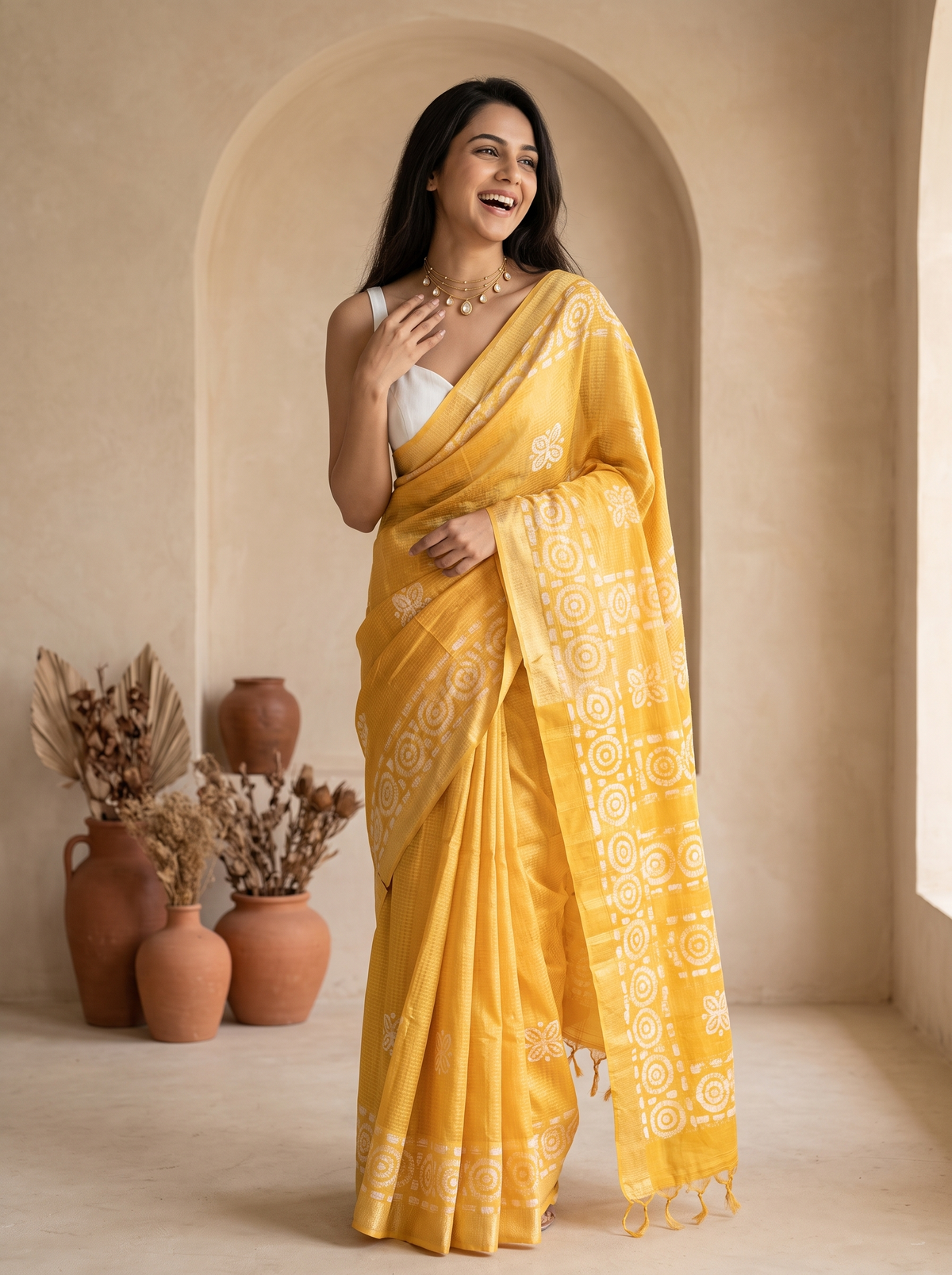 Earthy Charm Batiq Saree