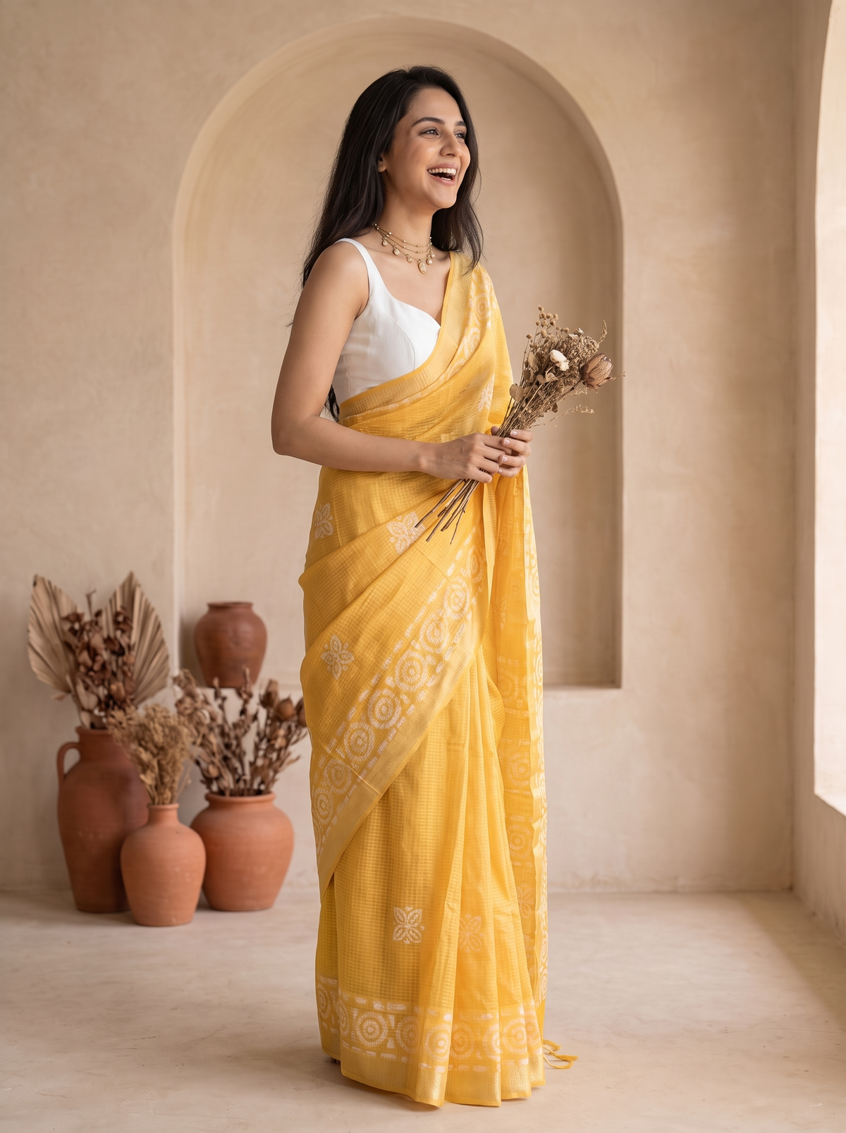 Earthy Charm Batiq Saree