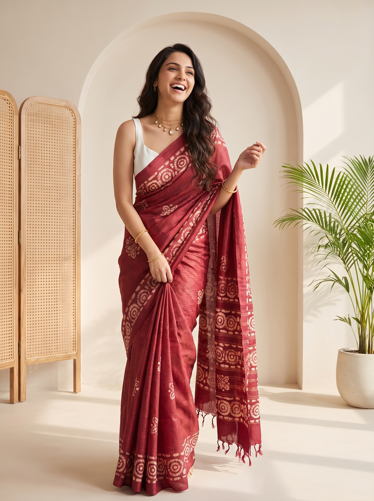 Floral Aura Batiq Saree