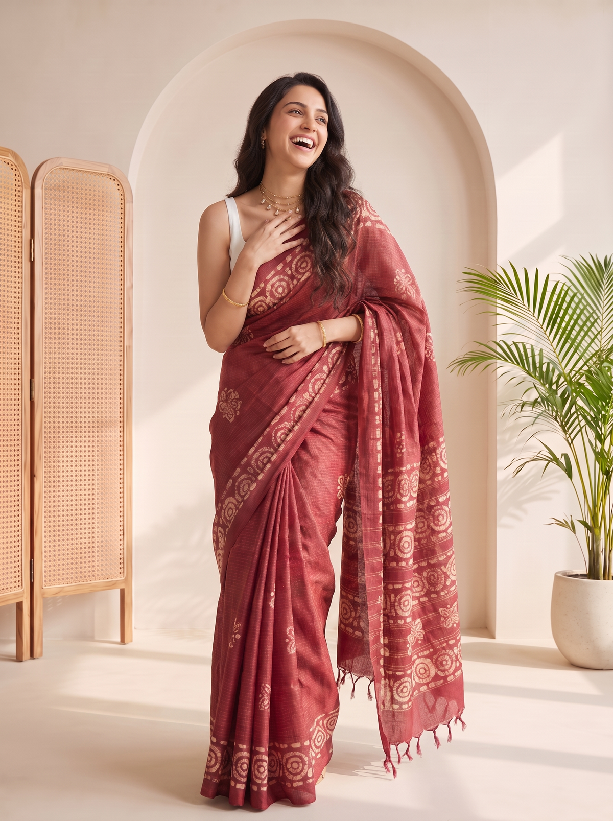 Floral Aura Batiq Saree
