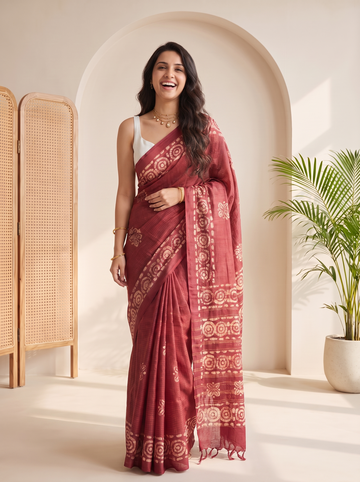 Floral Aura Batiq Saree