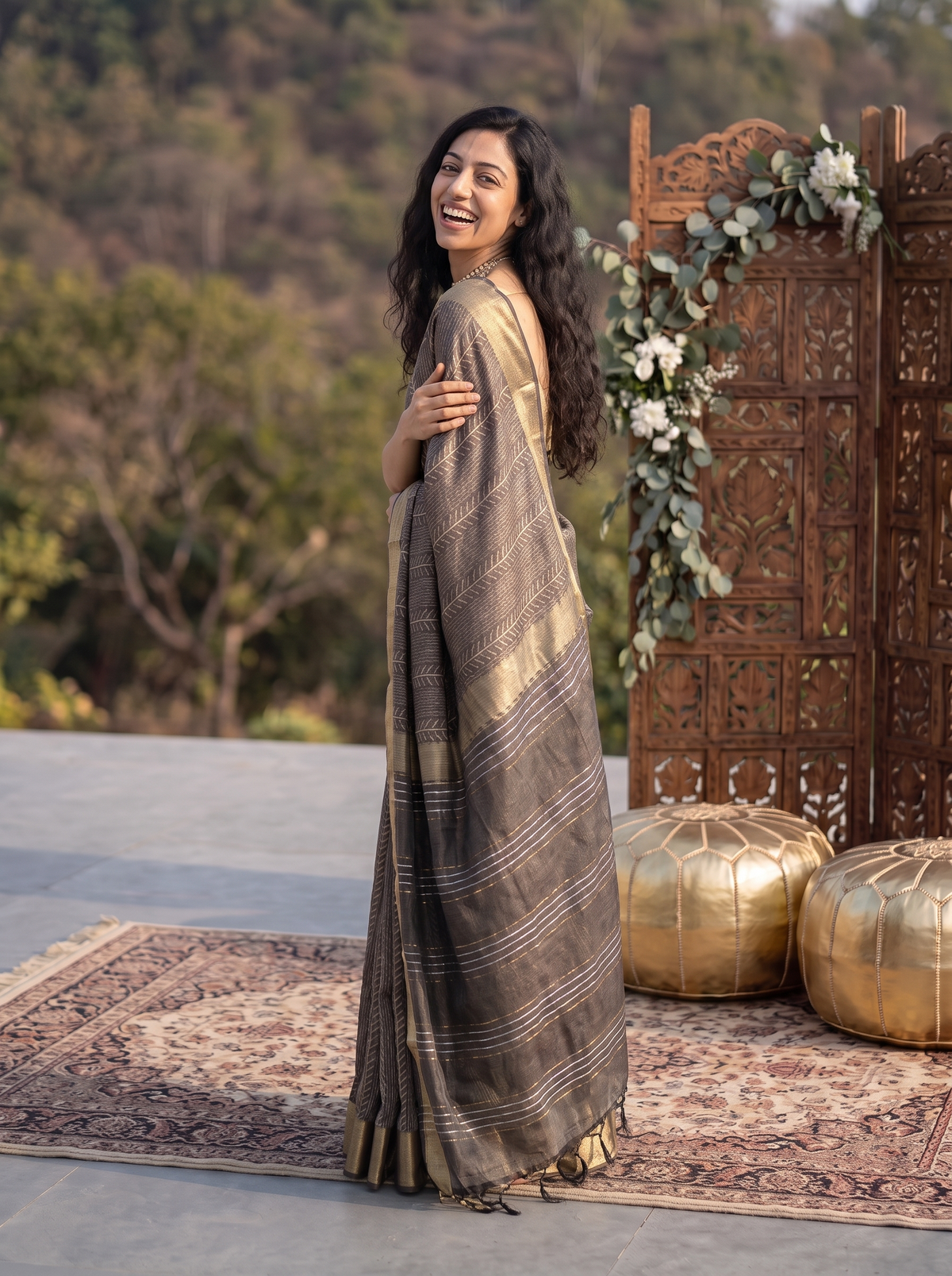 Dark Mehendi Green Jari Silk Saree