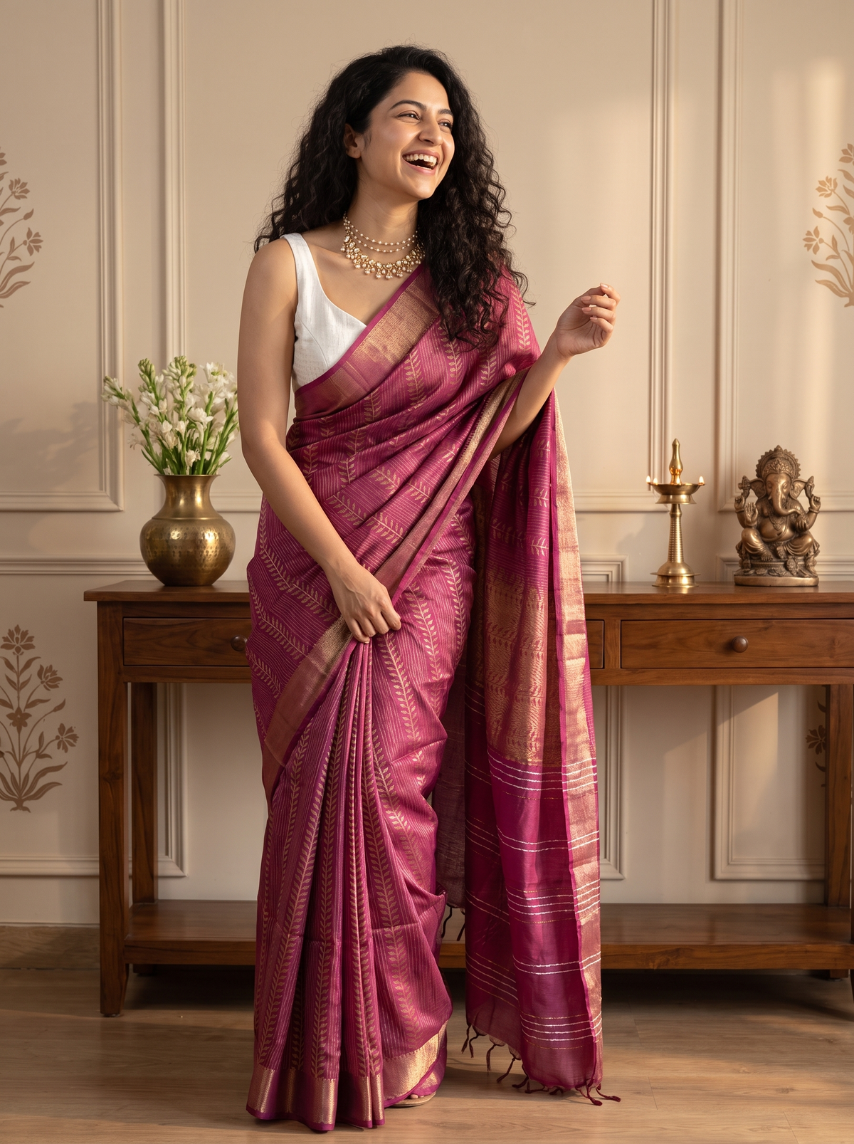 Gajra Jari Silk Saree