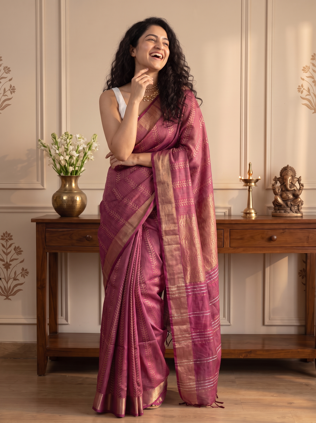 Gajra Jari Silk Saree