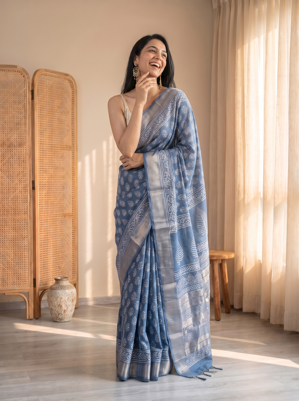 Rajlakshmi Maheshwari Cotton Silk Saree