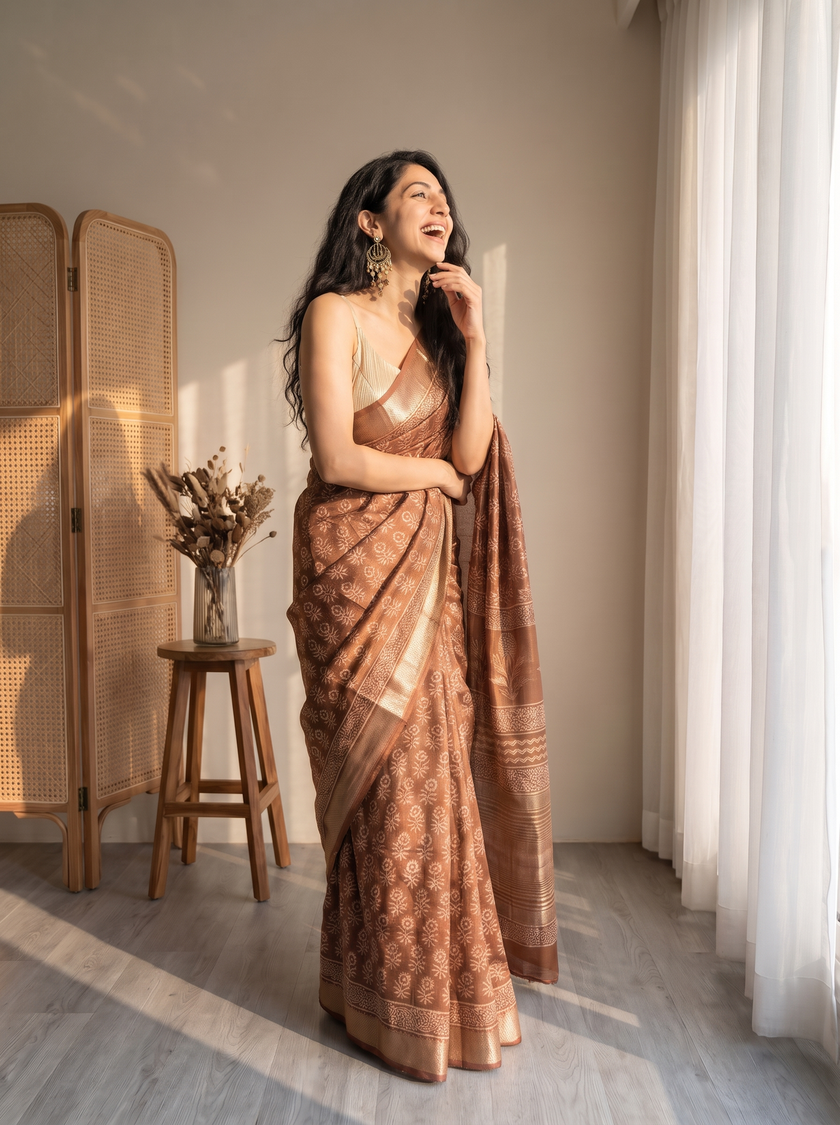 Noorani Maheshwari Cotton Silk Saree