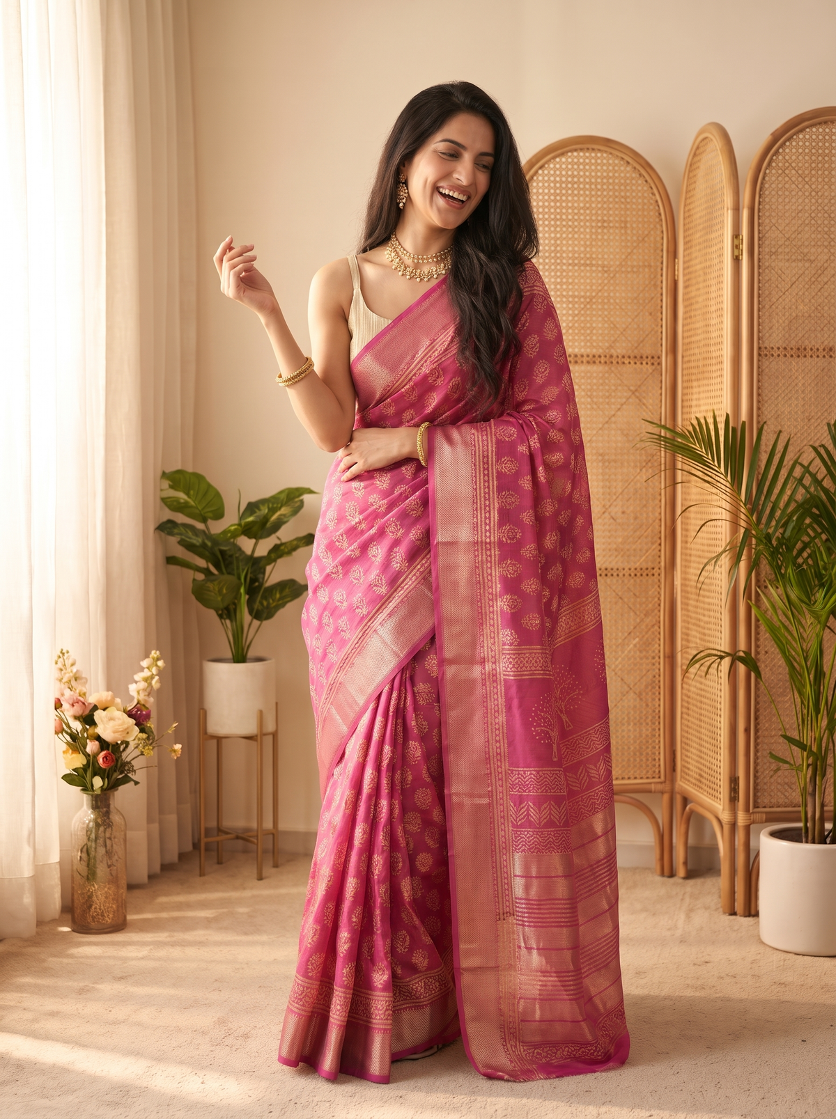 Taarika Maheshwari Cotton Silk Saree
