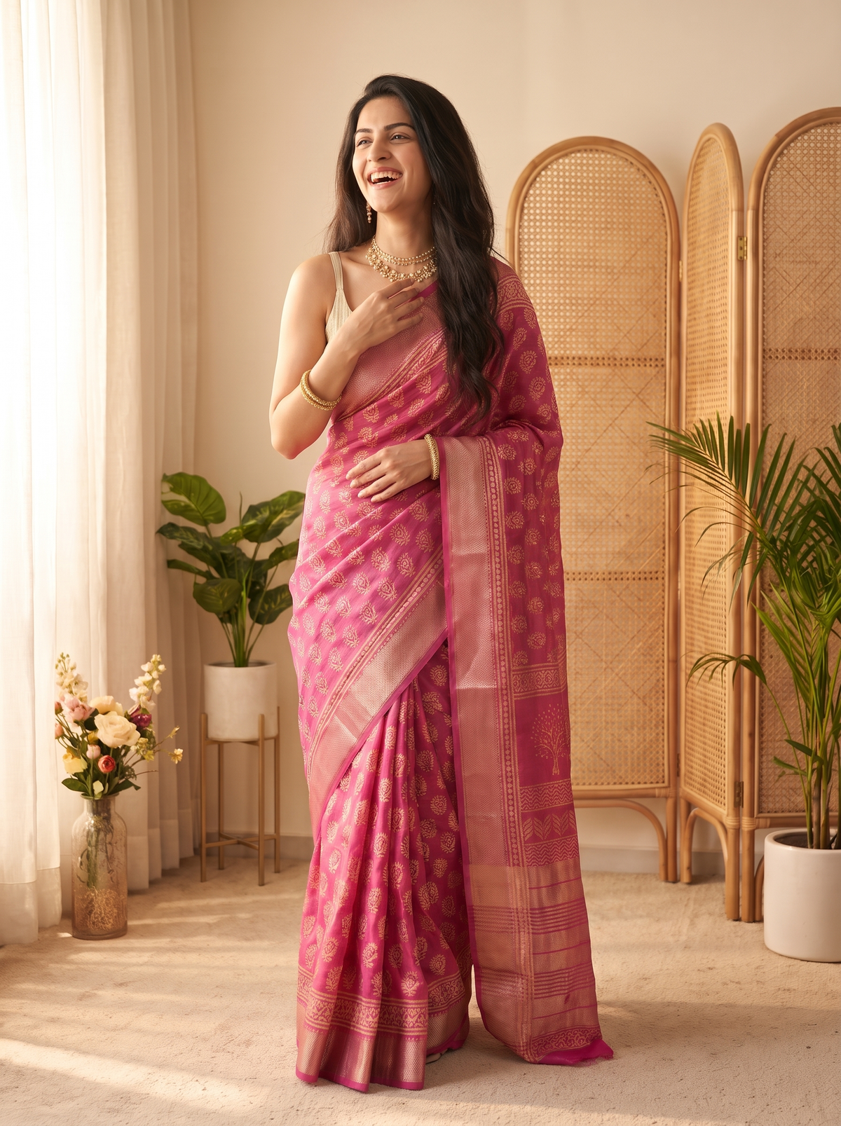 Taarika Maheshwari Cotton Silk Saree