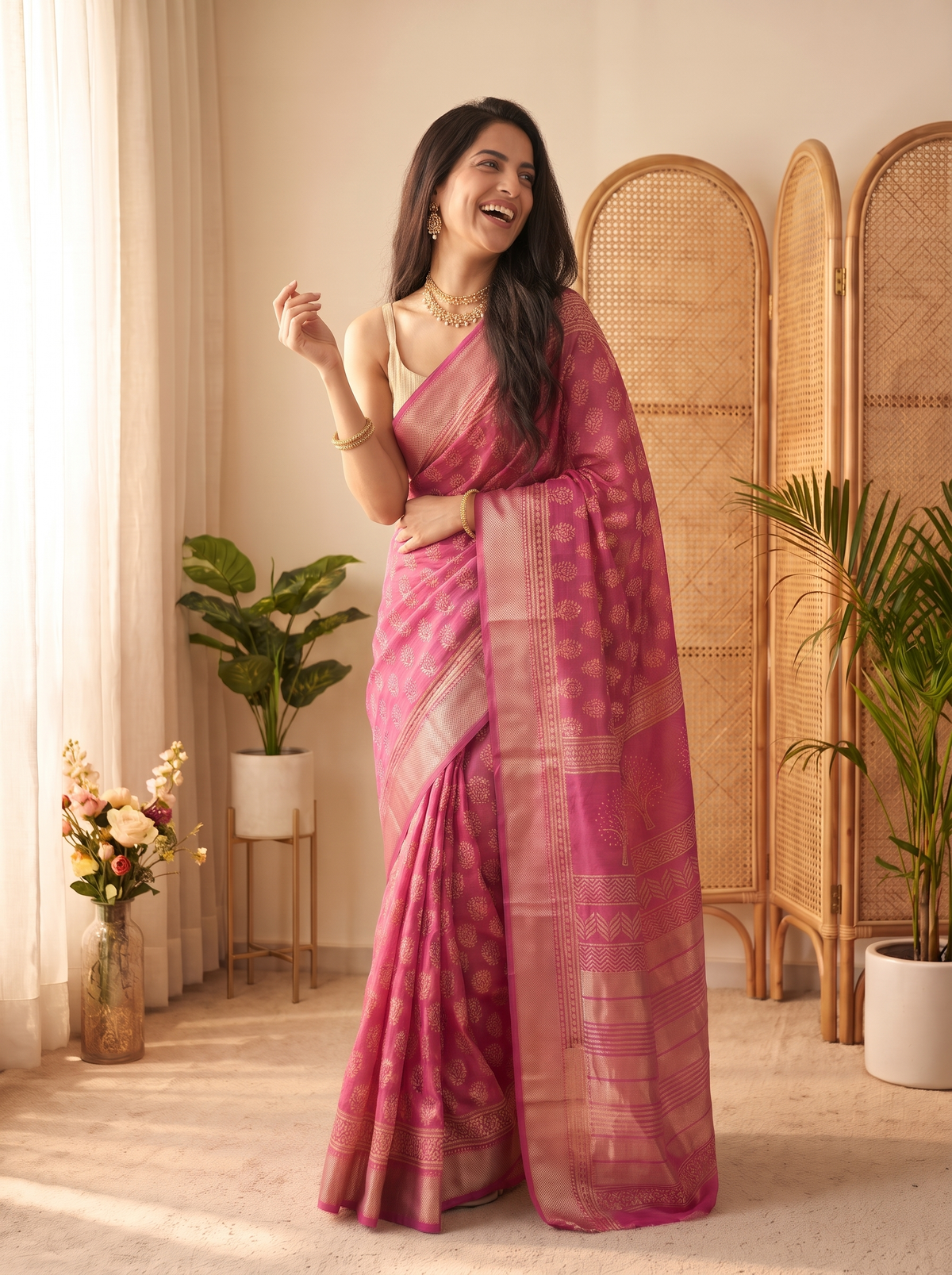 Taarika Maheshwari Cotton Silk Saree