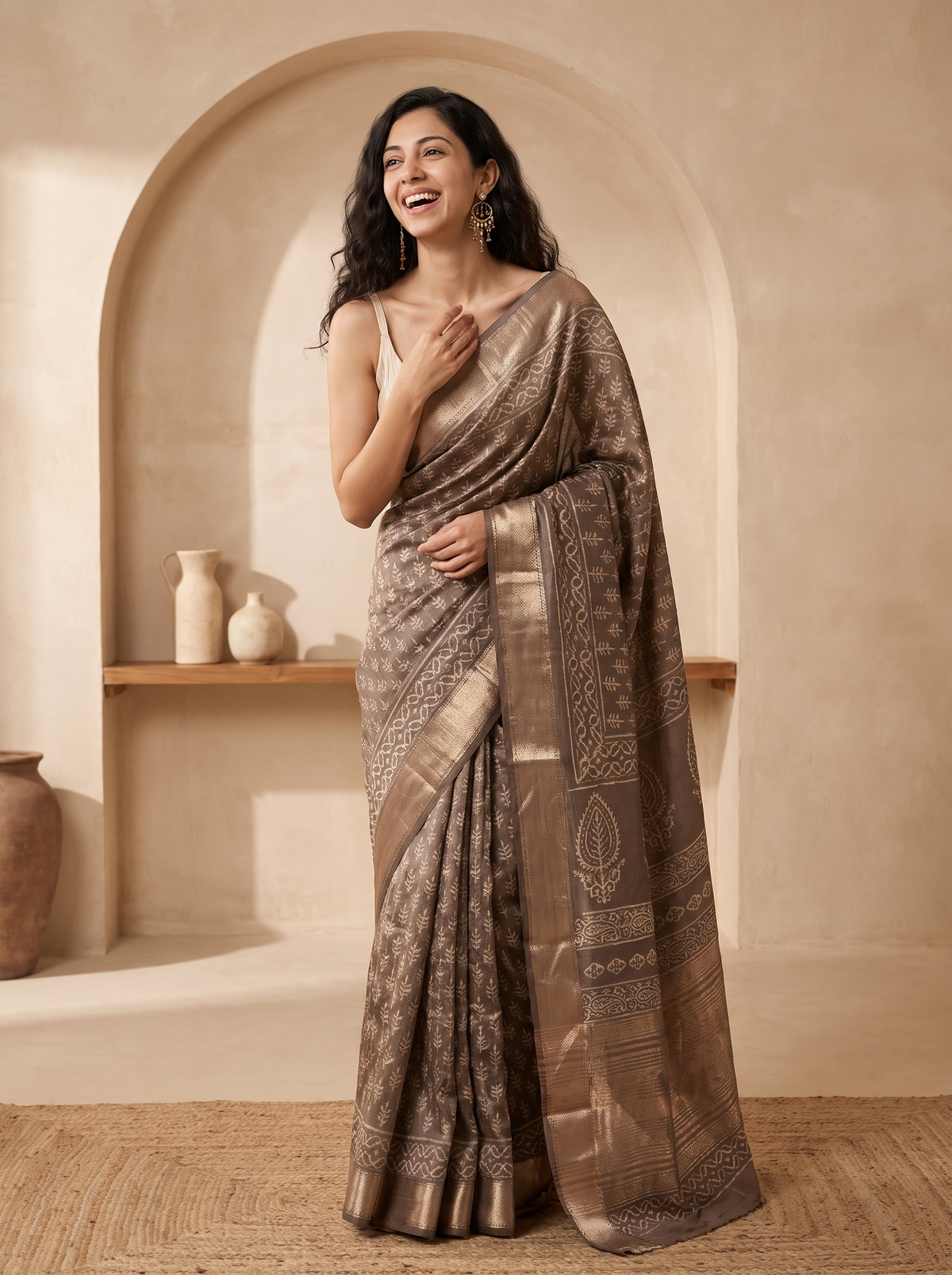 Shahi Noor Maheshwari Cotton Silk Saree
