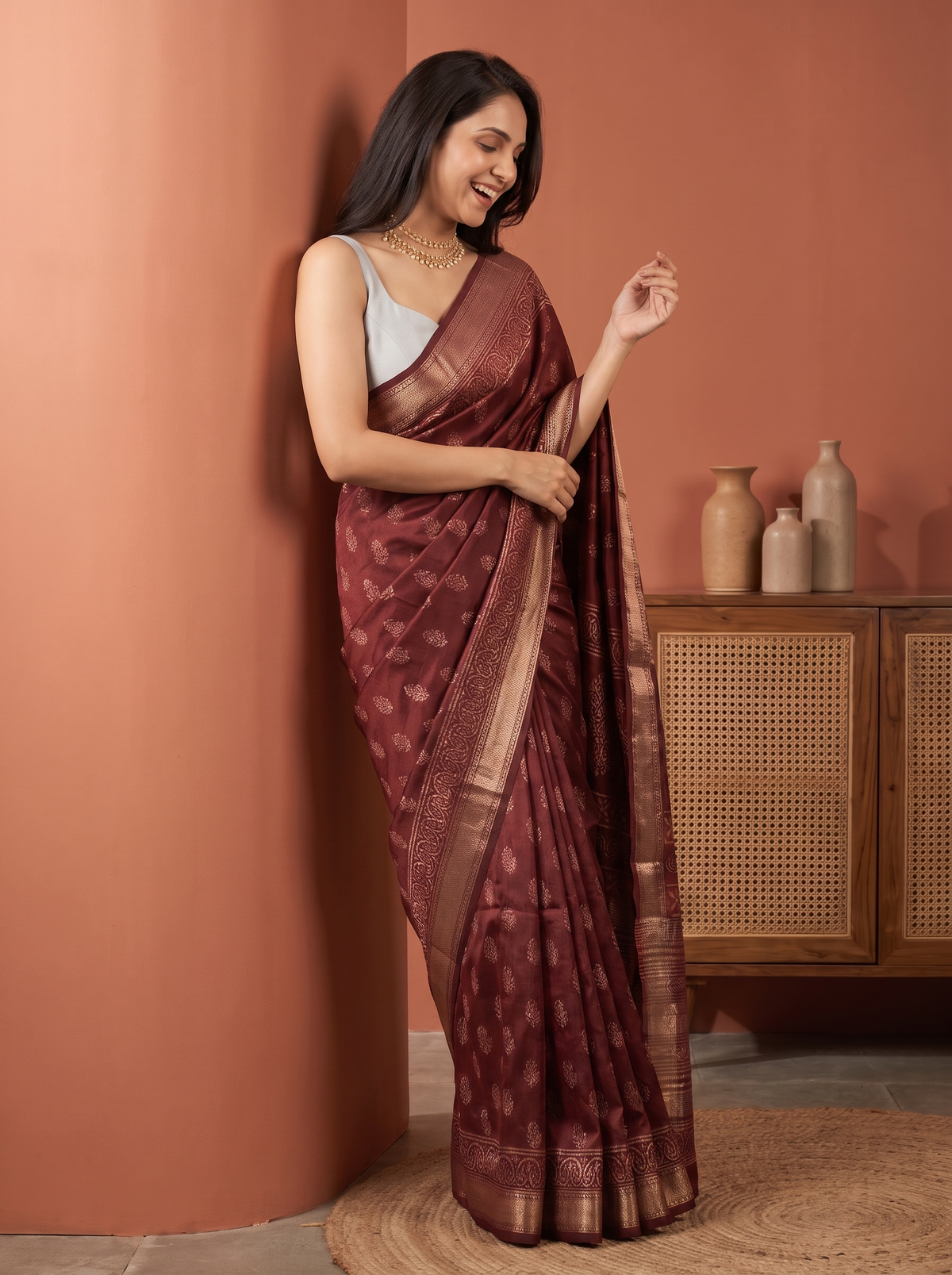Narmada Maheshwari Cotton Silk Saree