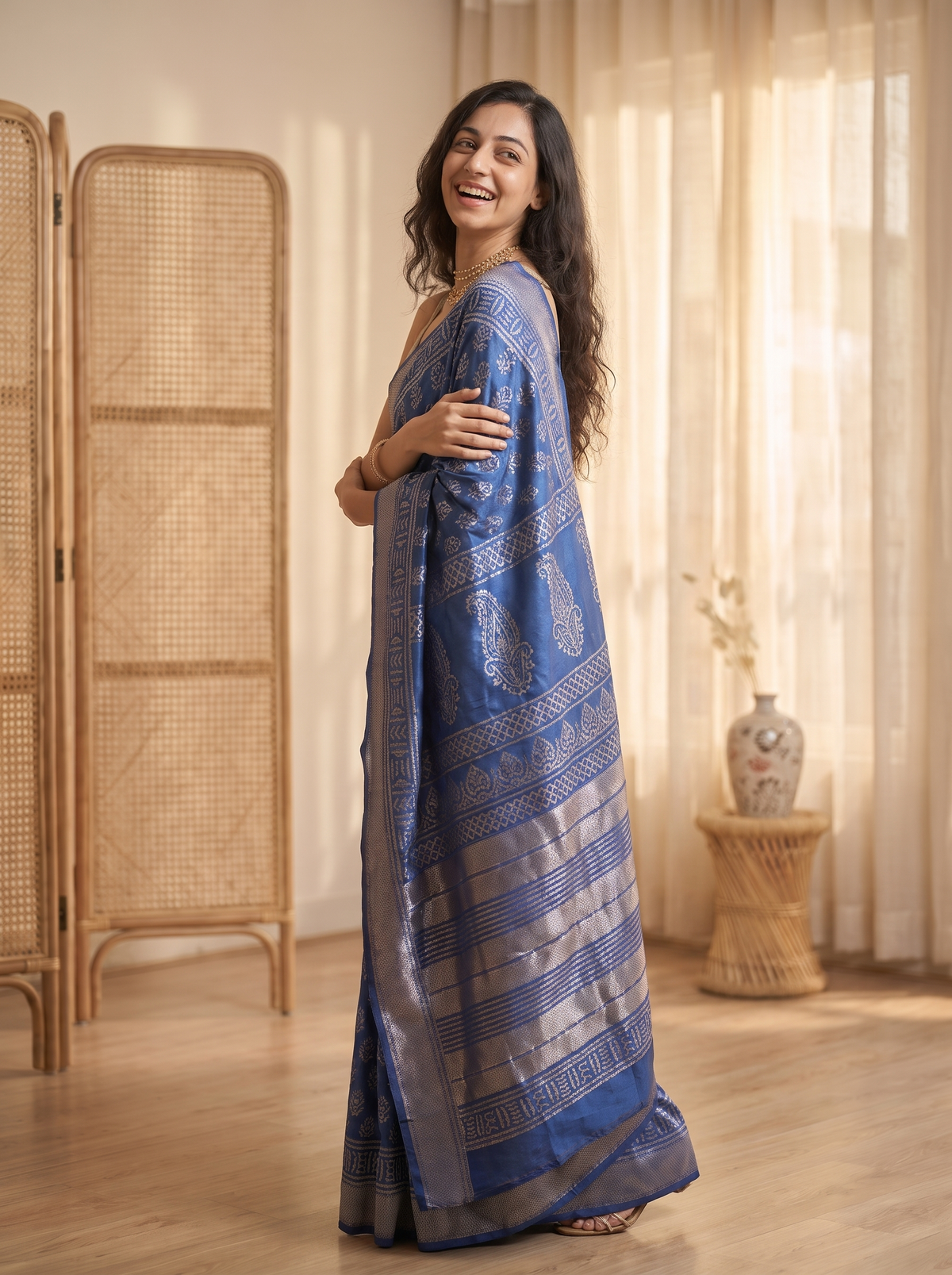 Nazrana Maheshwari Cotton Silk Saree