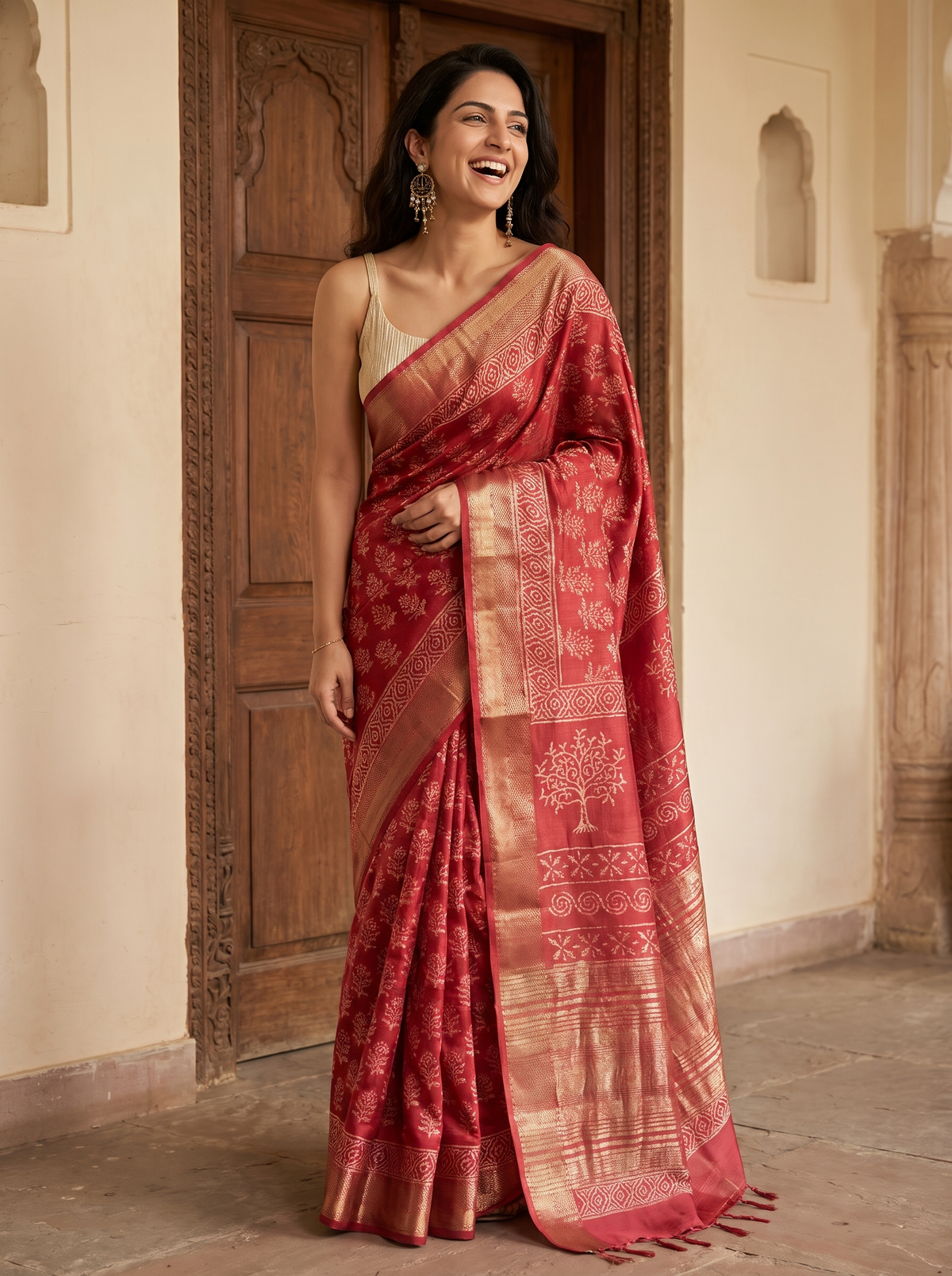 Rasiya Maheshwari Cotton Silk Saree