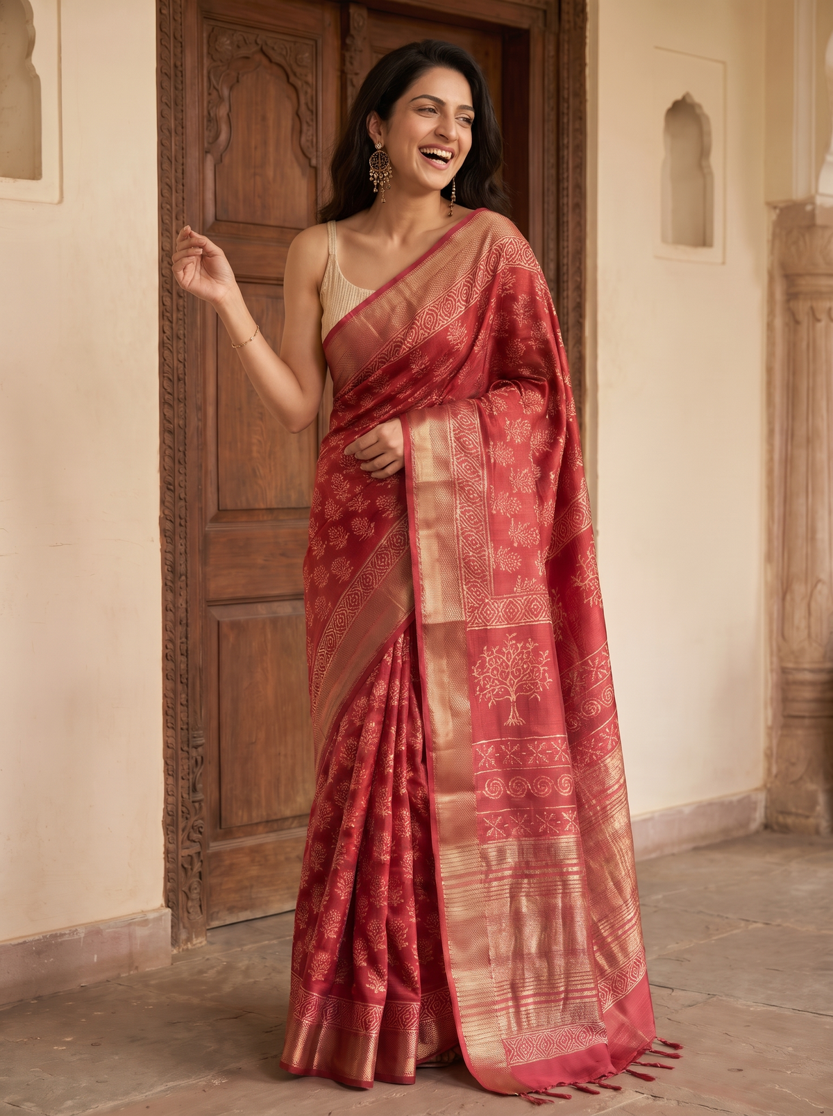 Rasiya Maheshwari Cotton Silk Saree