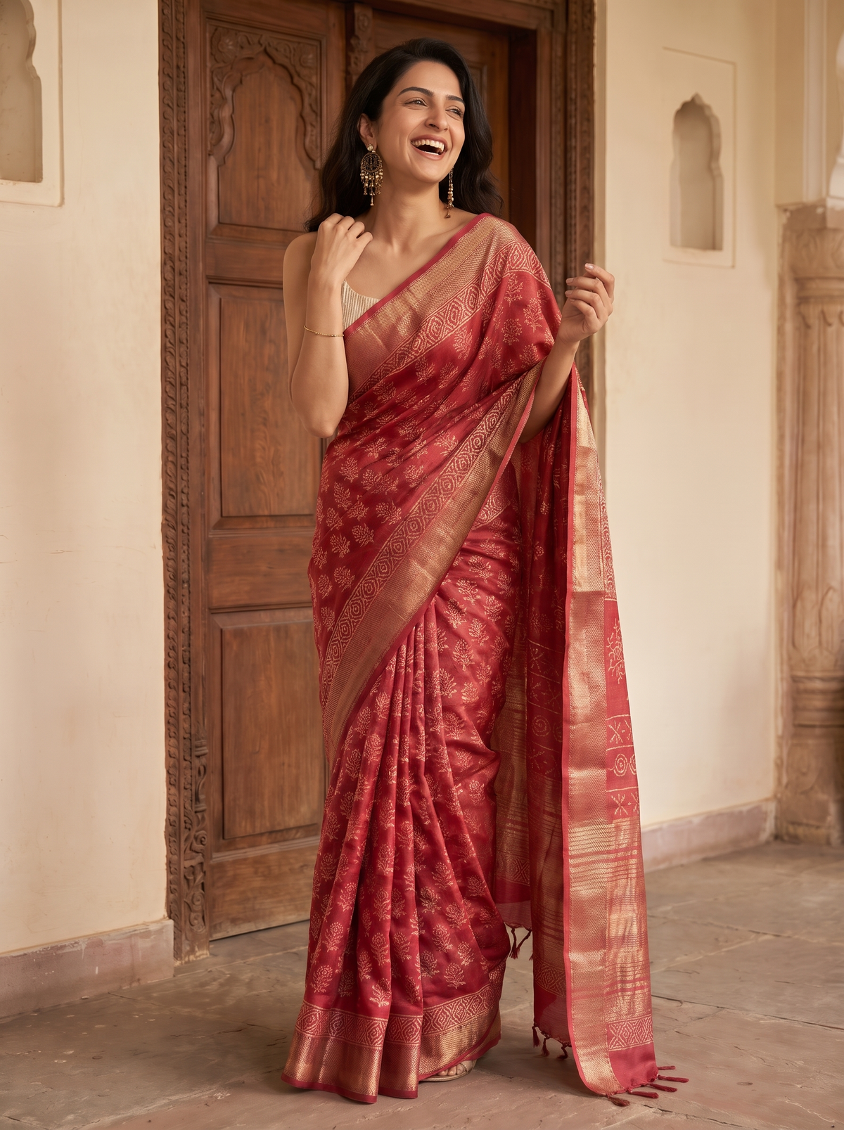 Rasiya Maheshwari Cotton Silk Saree