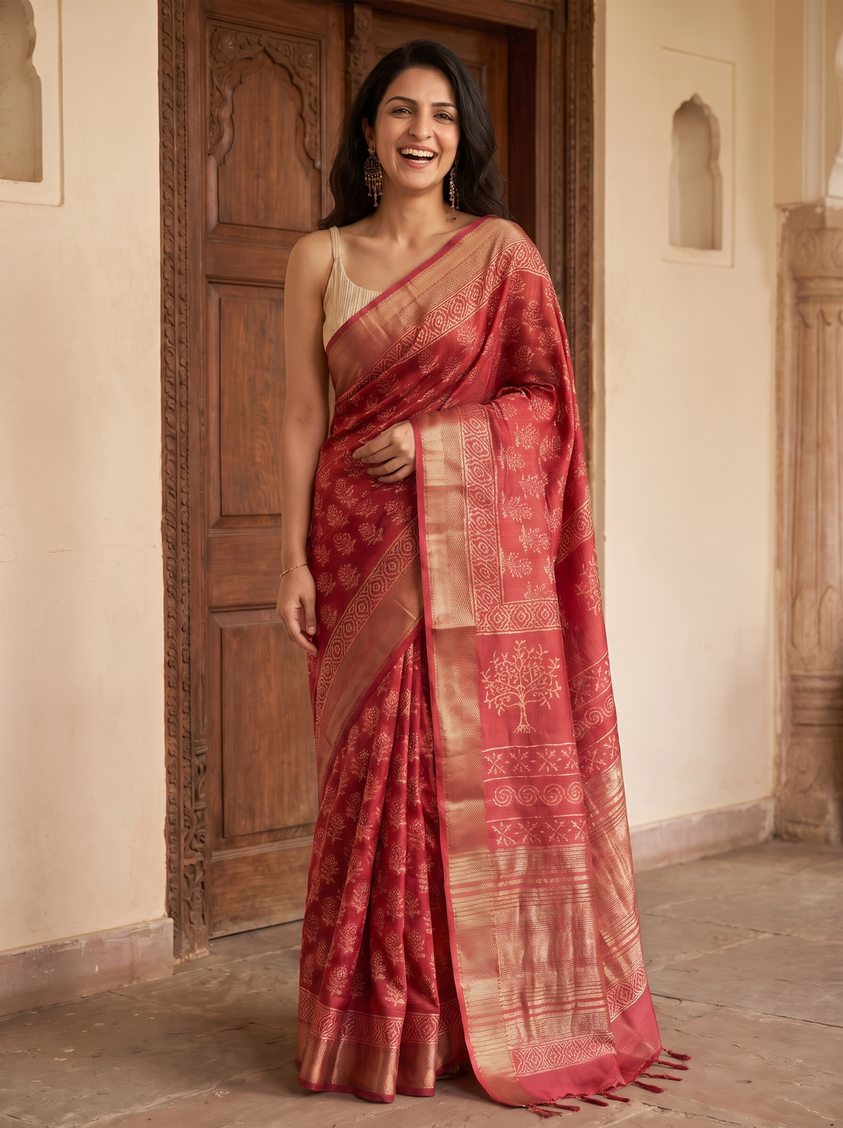 Rasiya Maheshwari Cotton Silk Saree