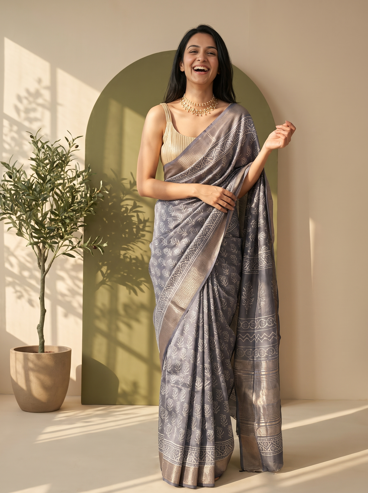 Virasat Maheshwari Cotton Silk Saree