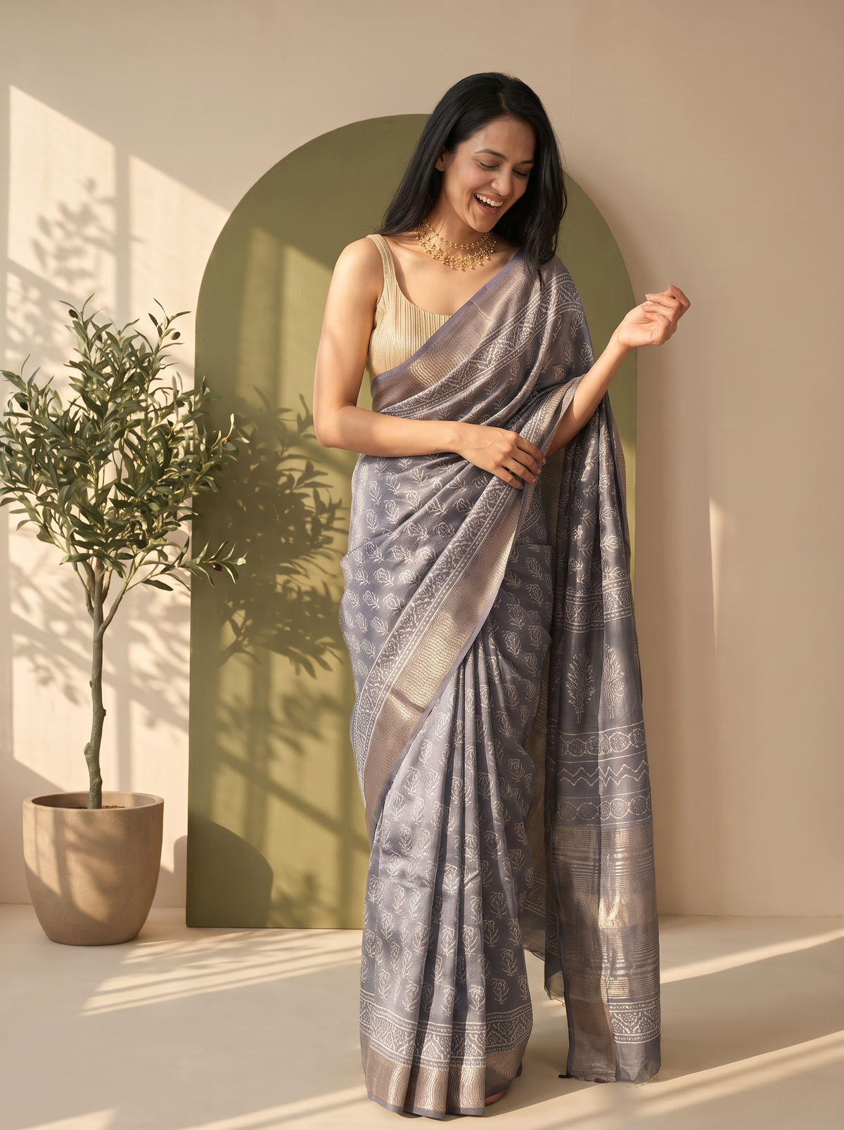 Virasat Maheshwari Cotton Silk Saree
