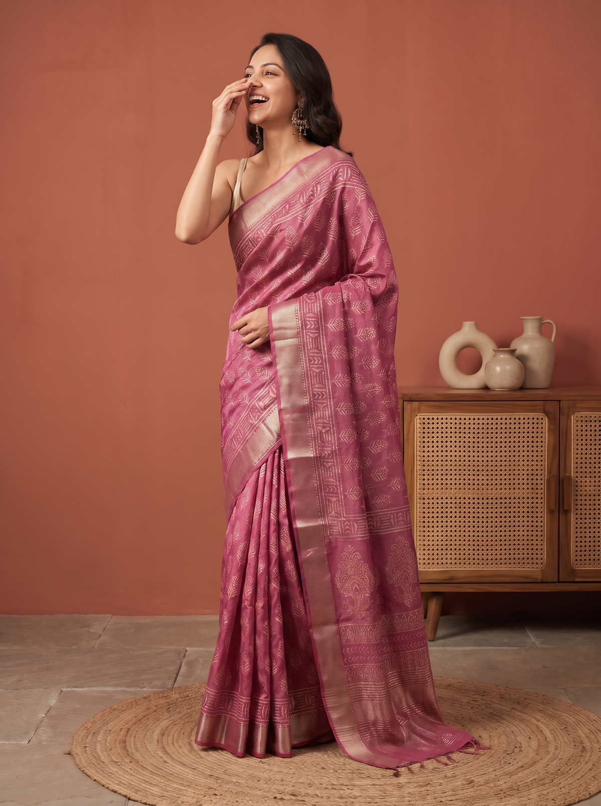 Zariya Maheshwario Cotton Silk Saree