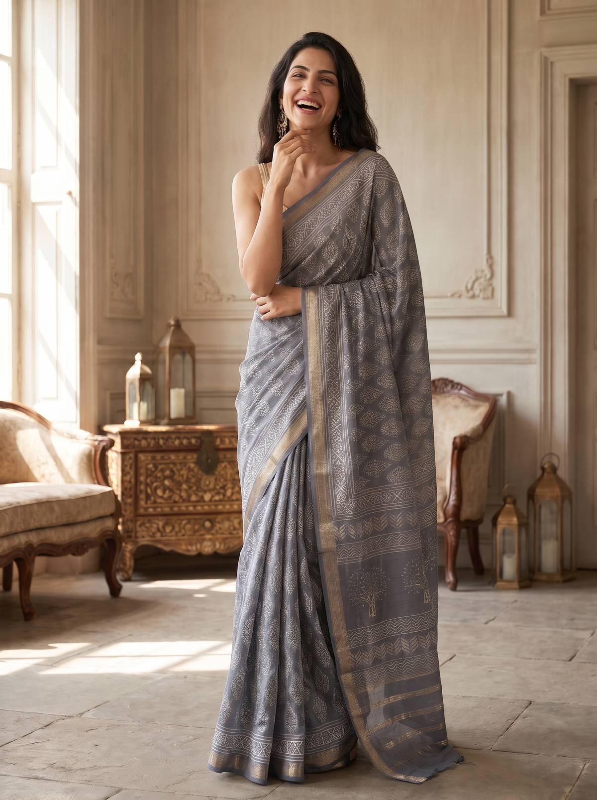 Ahalya Maheshwari Cotton Silk Saree
