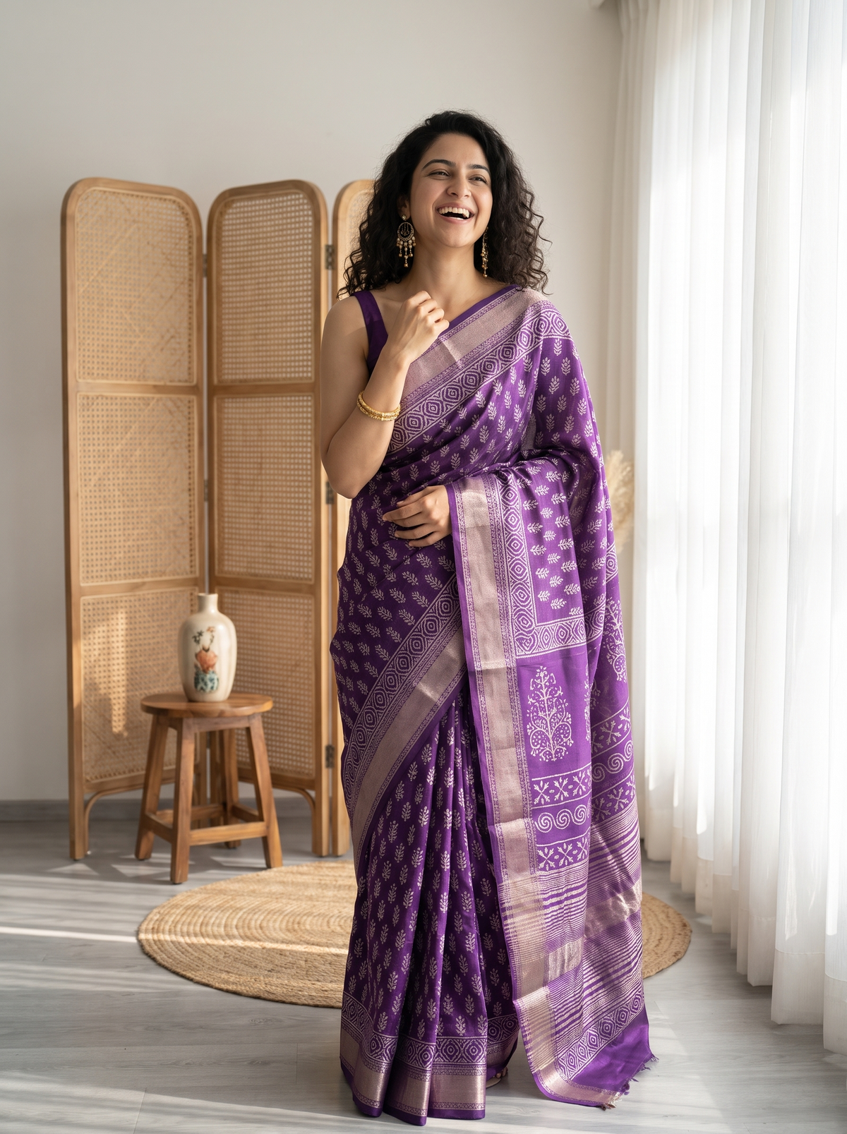 Ruvina Maheshwari Cotton Silk Saree