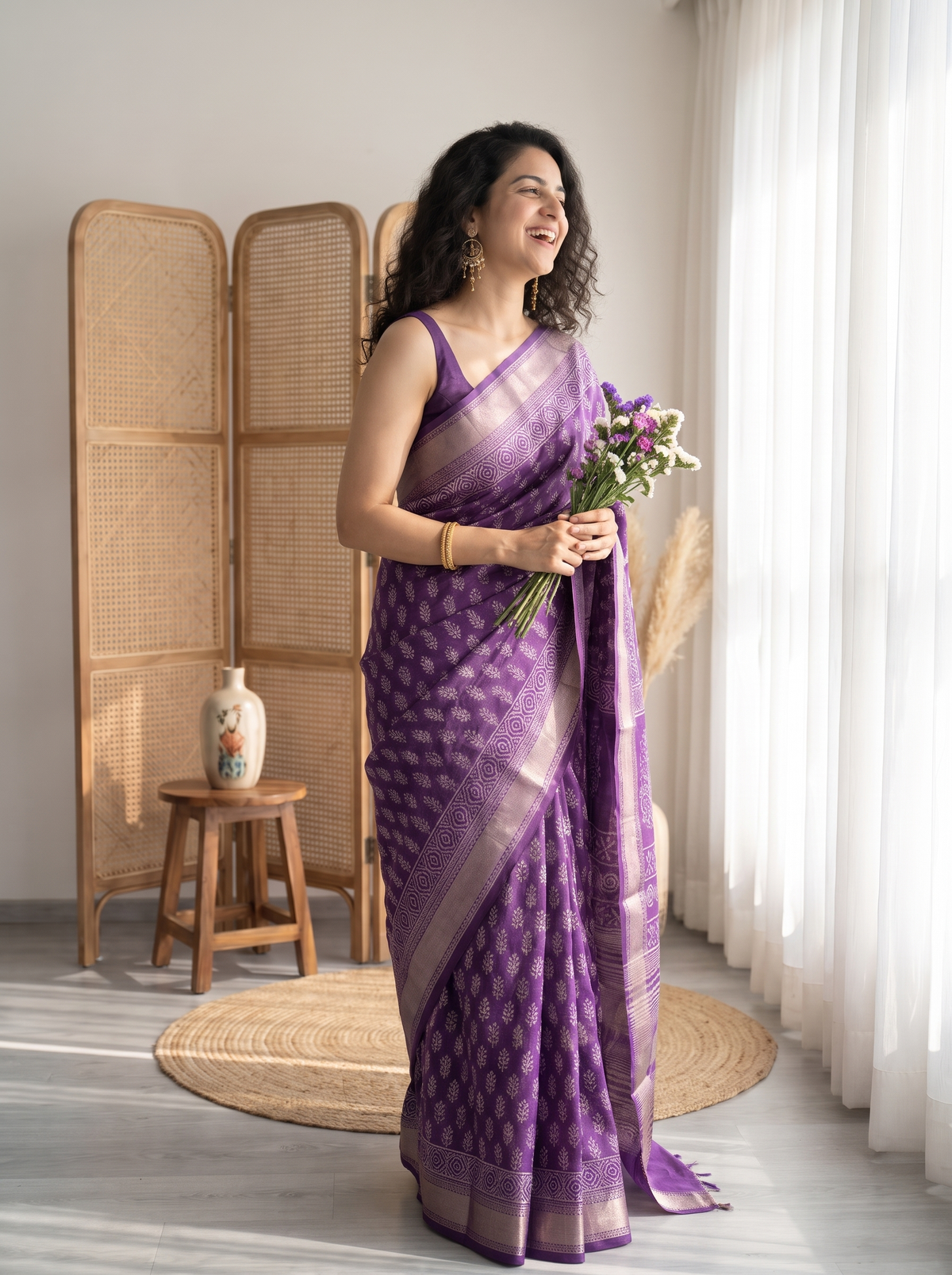 Ruvina Maheshwari Cotton Silk Saree