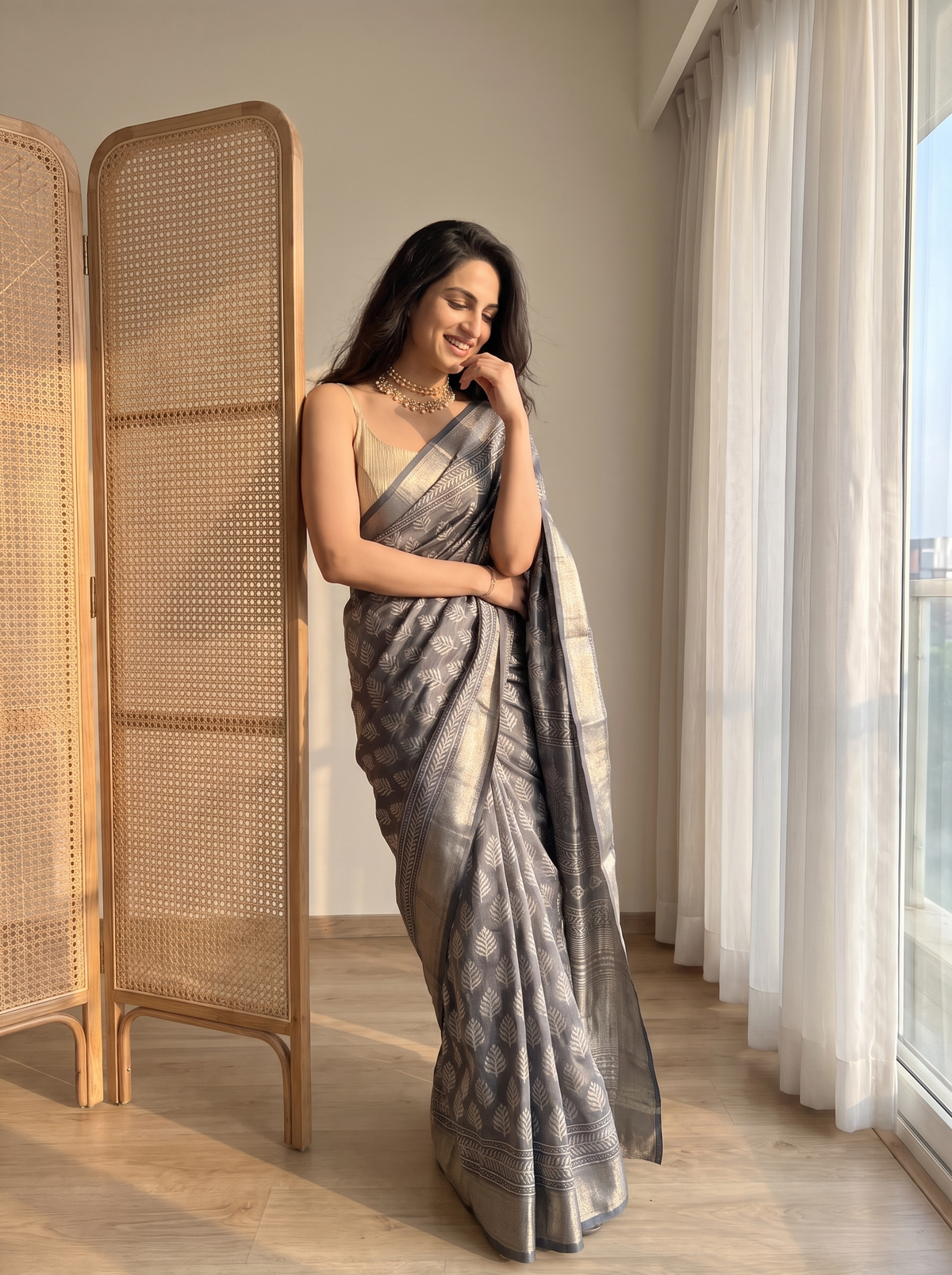 Alankra Maheshwari Cotton Silk Saree