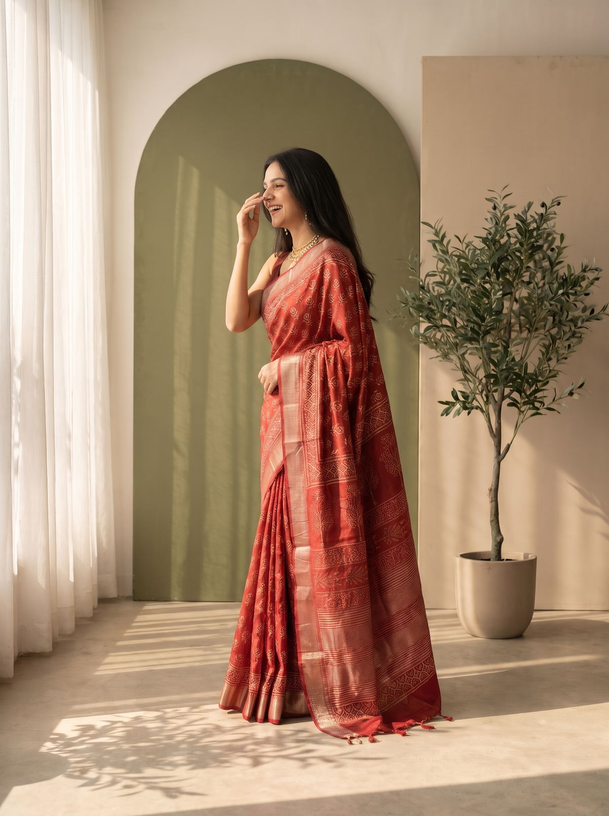 Oorvi Maheshwari Cotton Silk Saree