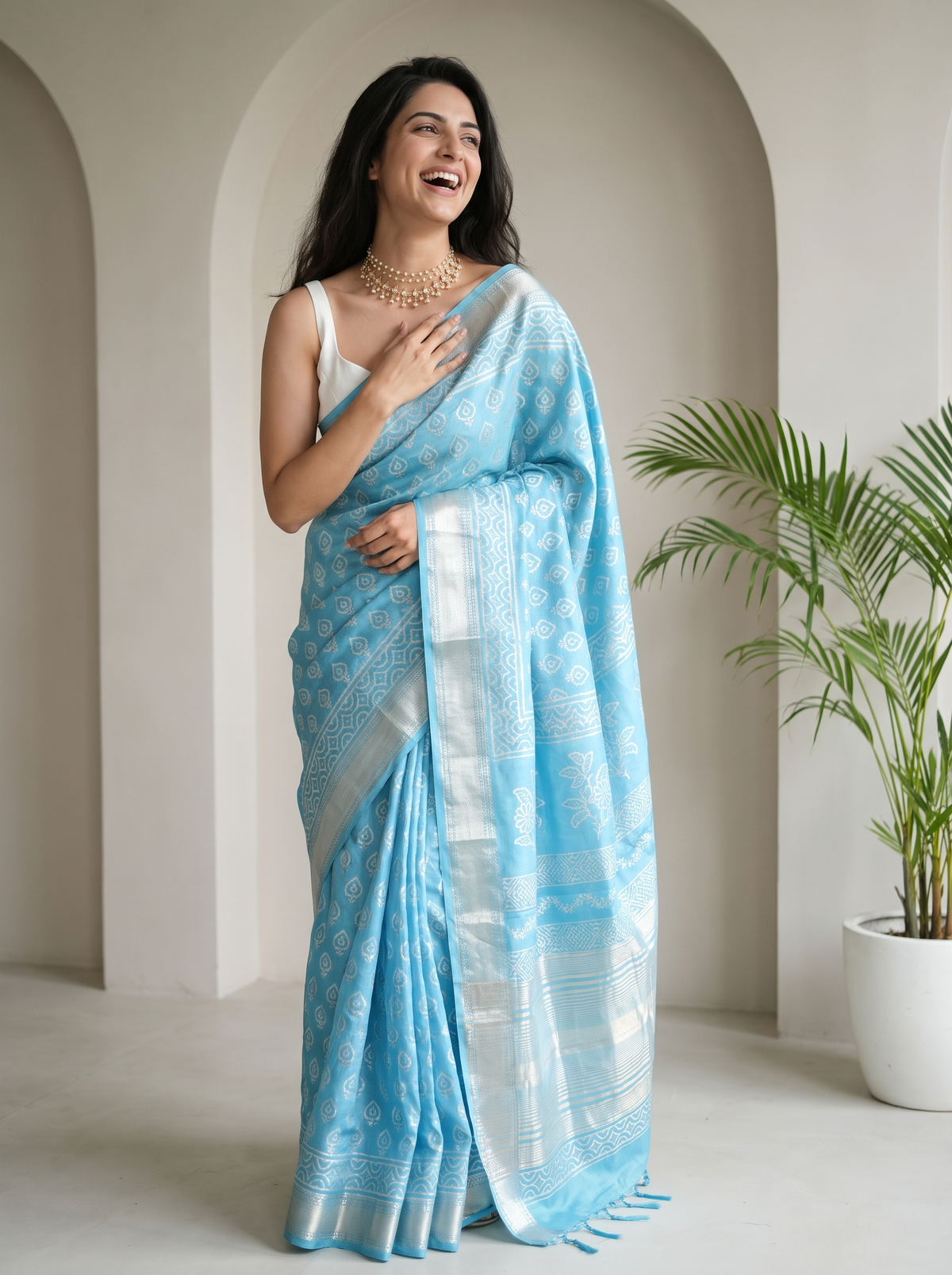 Koshaara Maheshwari Cotton Silk Saree