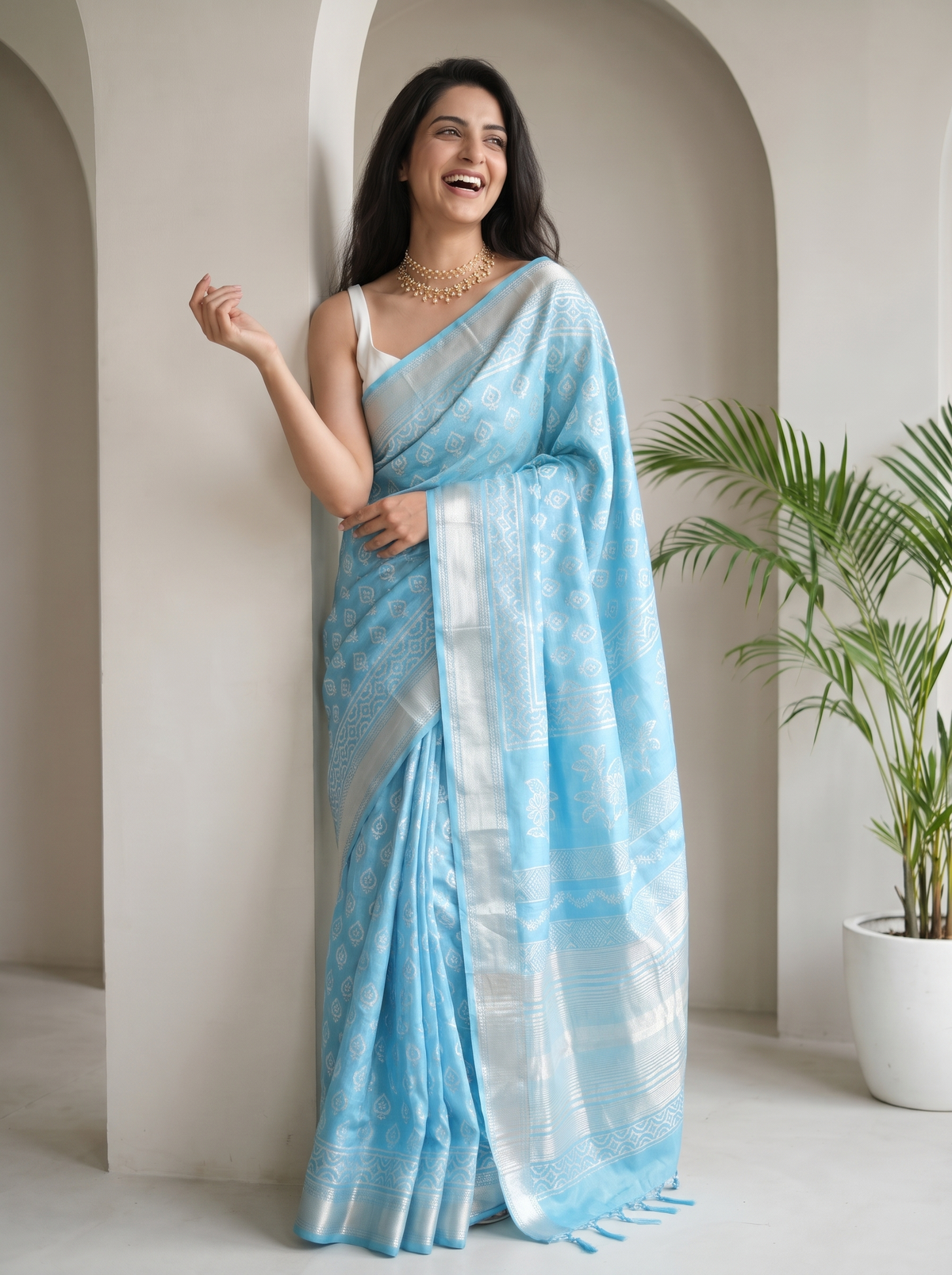 Koshaara Maheshwari Cotton Silk Saree