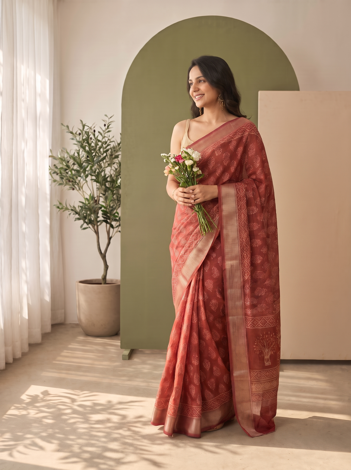 Zarvi Maheshwari Cotton Silk Saree
