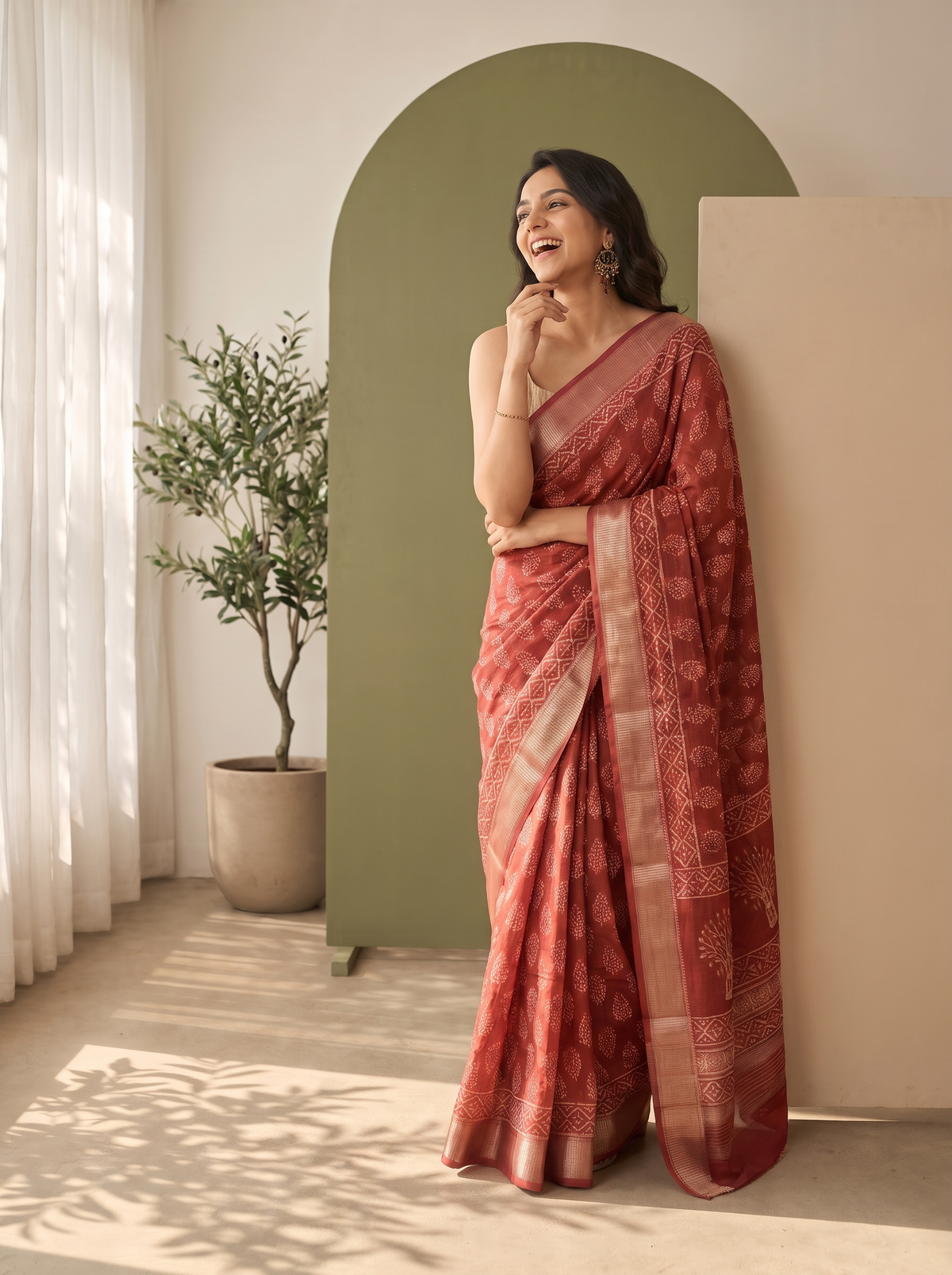 Zarvi Maheshwari Cotton Silk Saree