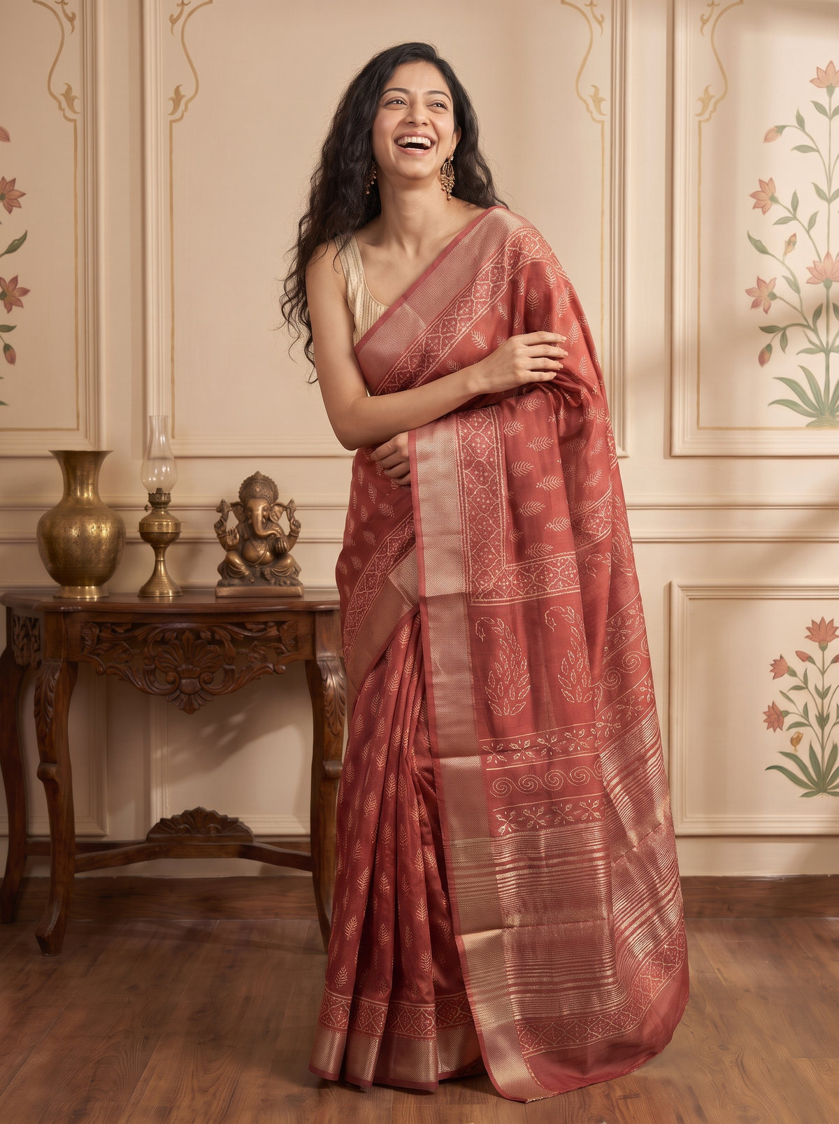 Reshaya Maheshwari Cotton Silk Saree