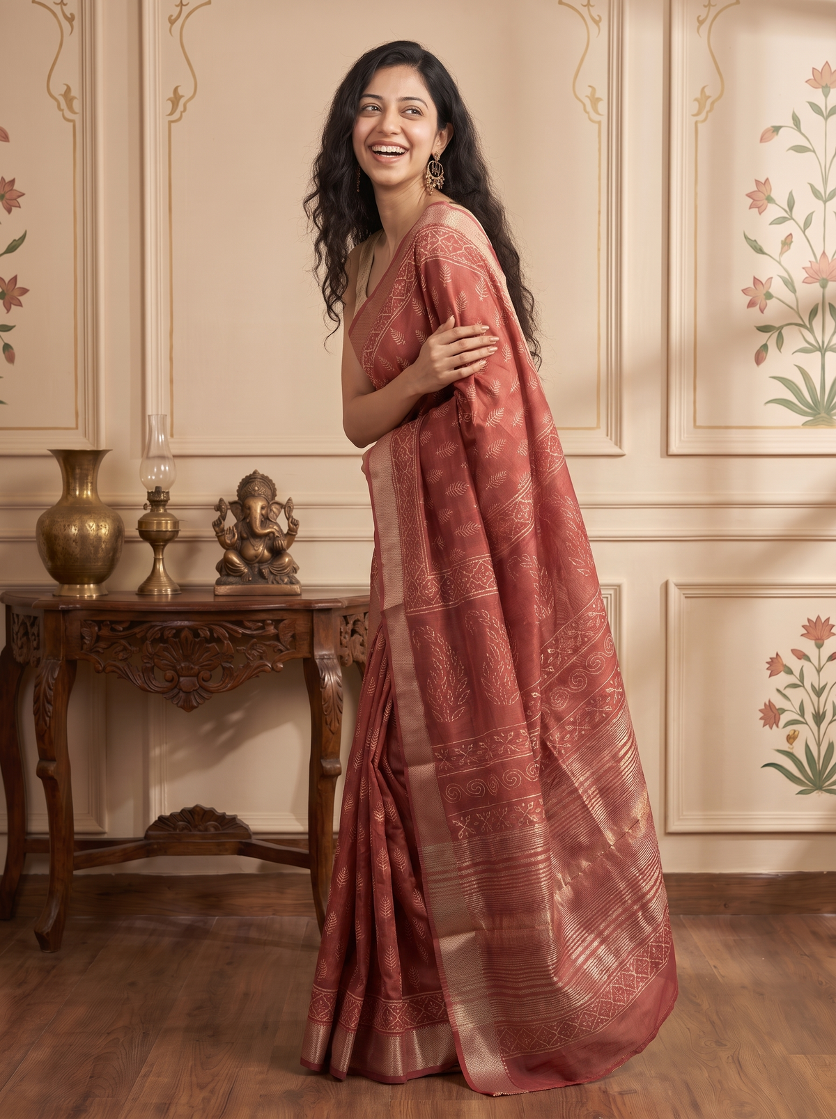 Reshaya Maheshwari Cotton Silk Saree