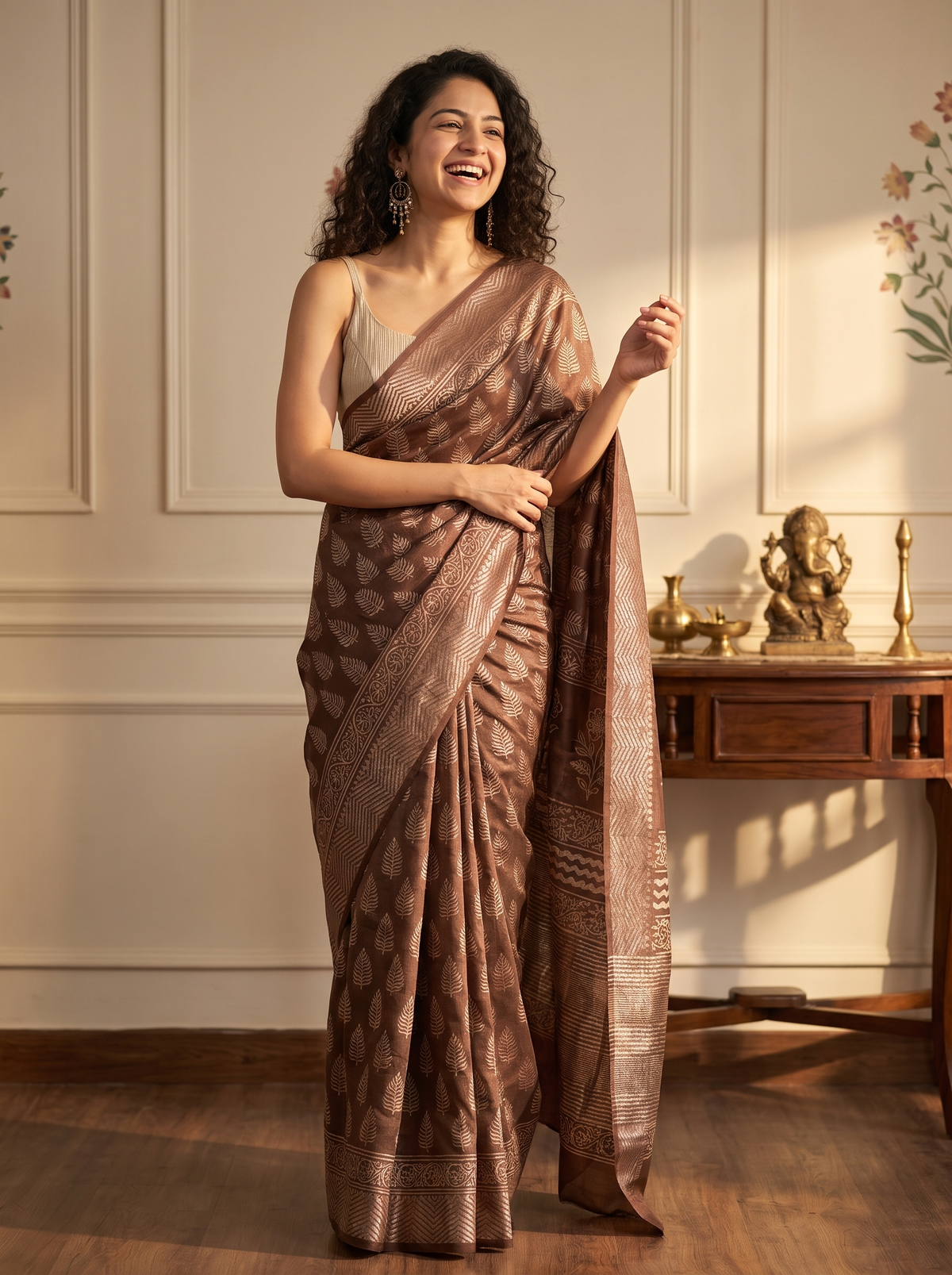 Inara Maheshwari Cotton Silk Saree
