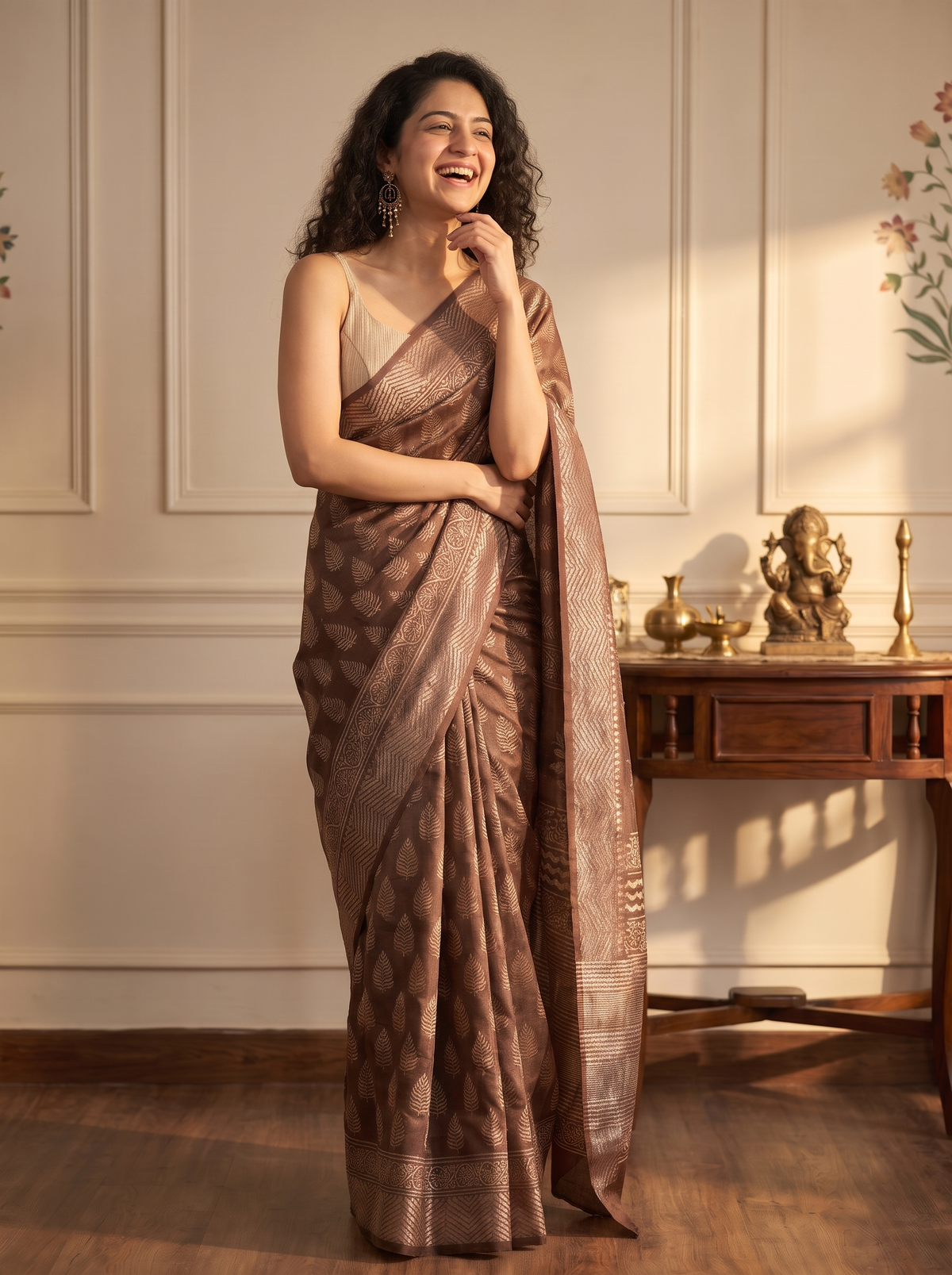Inara Maheshwari Cotton Silk Saree