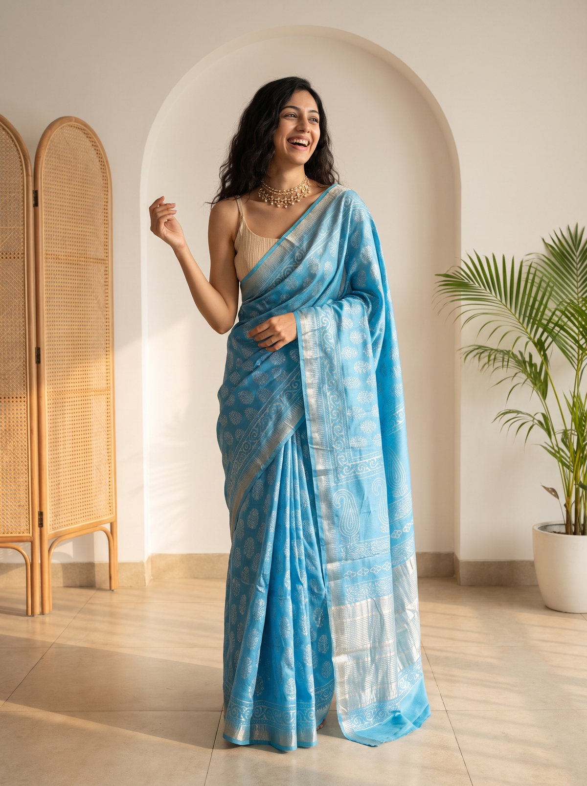 Suvika Maheshwari Cotton Silk Saree