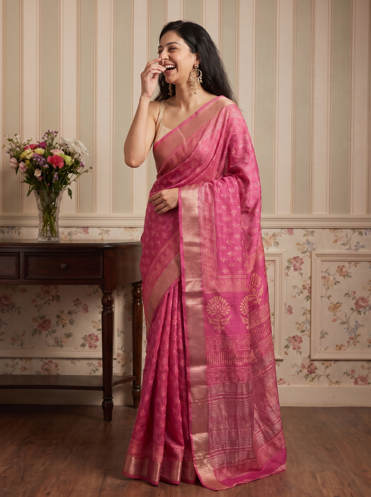 Kashira Maheshwari Cotton Silk Saree